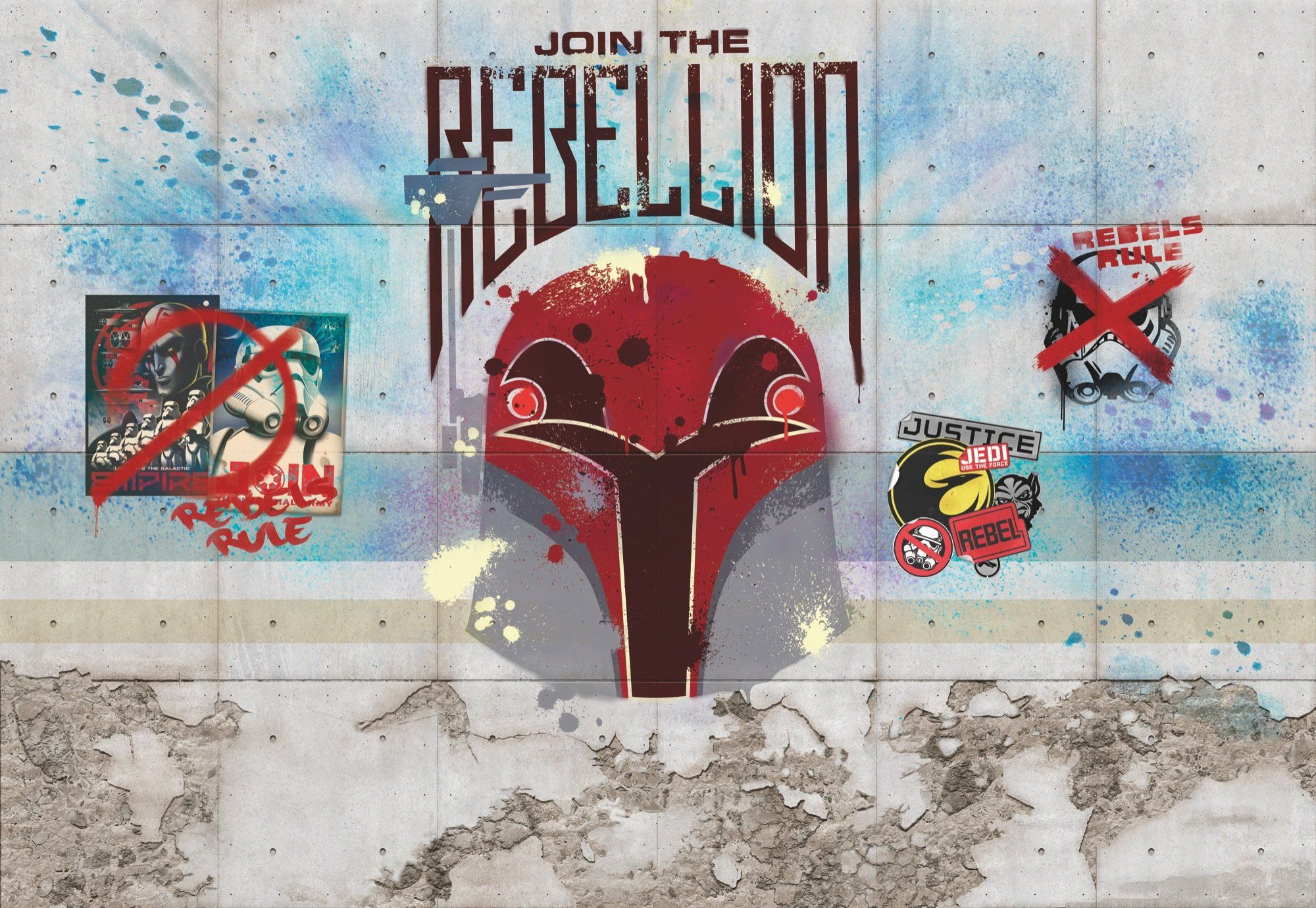 2000x1380 Komar Star Wars Rebels Wall Wallpaper Mural, Vinyl, Multi Colour, 368 X 0.2 X 254 Cm