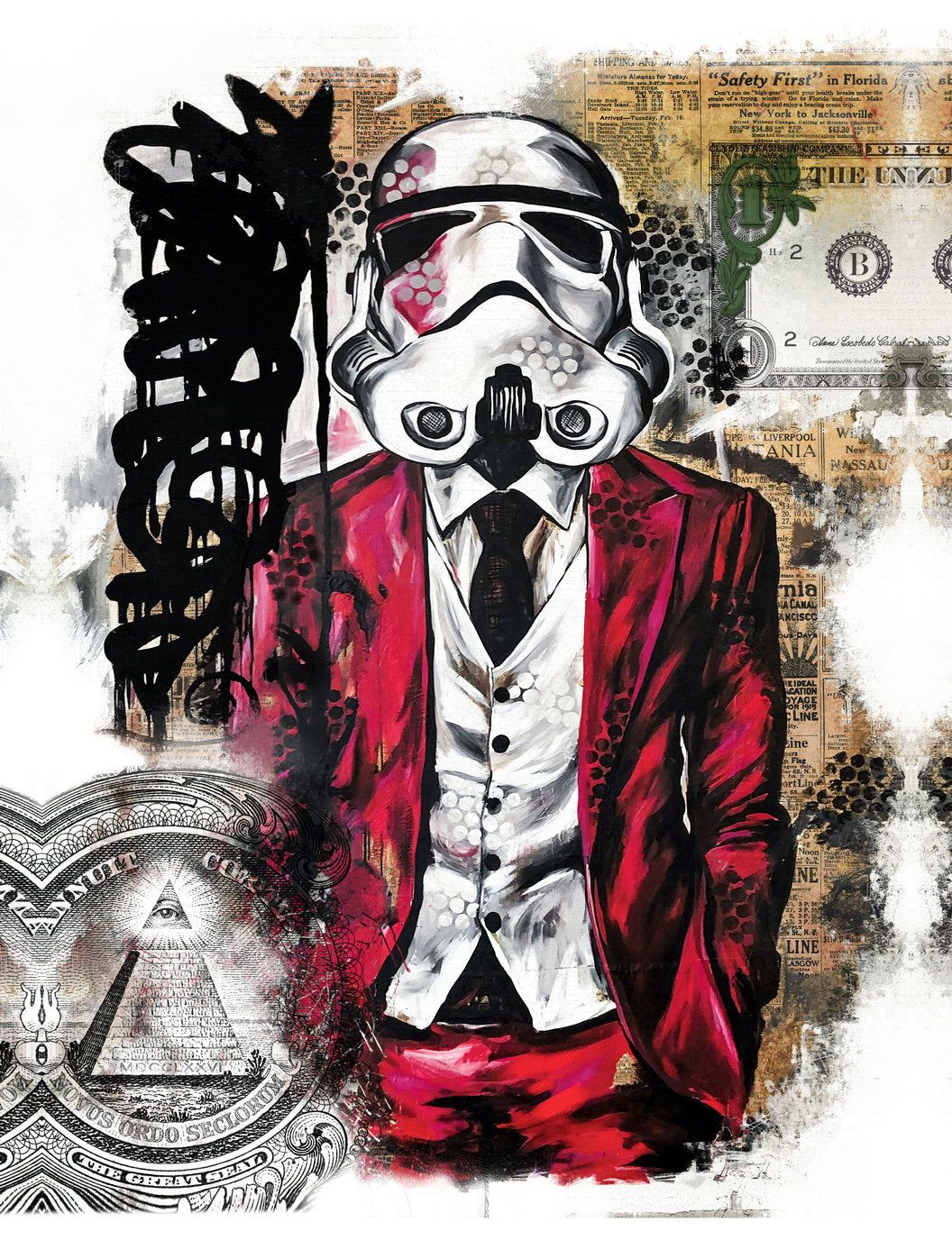 1056x1376 Poster Pop Art Poster Bold Graffiti Style Modern Urban Star Wars Wall Decor Print