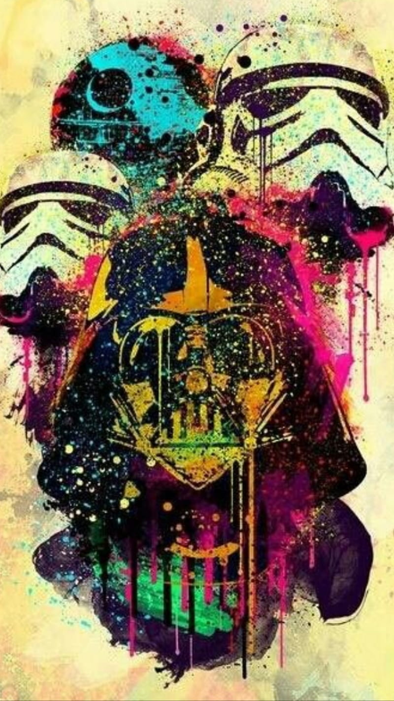 800x1422 Colourful dark side, star, wars, HD phone wallpaper