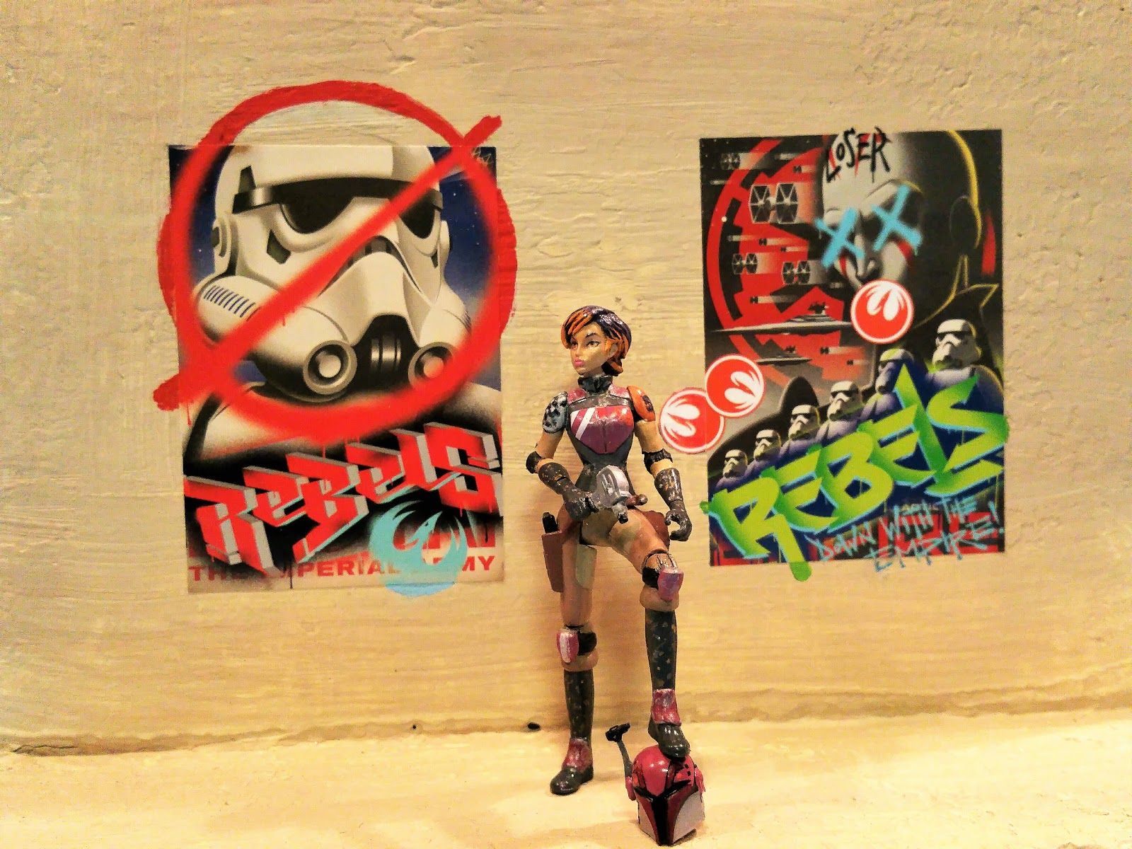 1600x1200 Customs for the Kid: SABINE WREN PROPAGANDA/ REBEL GRAFFITI DIORAMA created