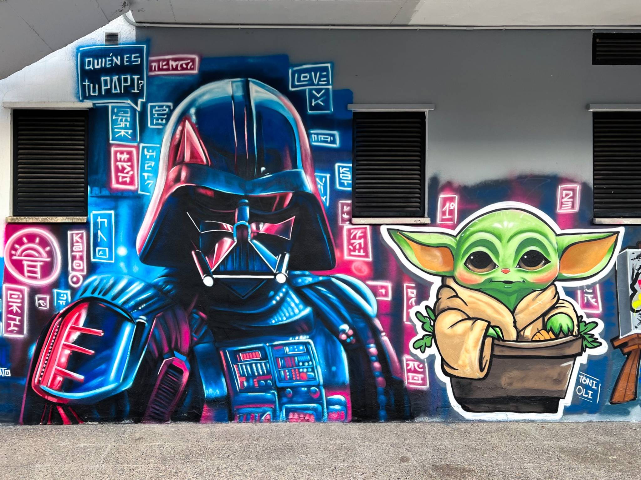 2048x1536 Star War Mural by Kato, Nika, Kazok, Ruso Rie Art Cities