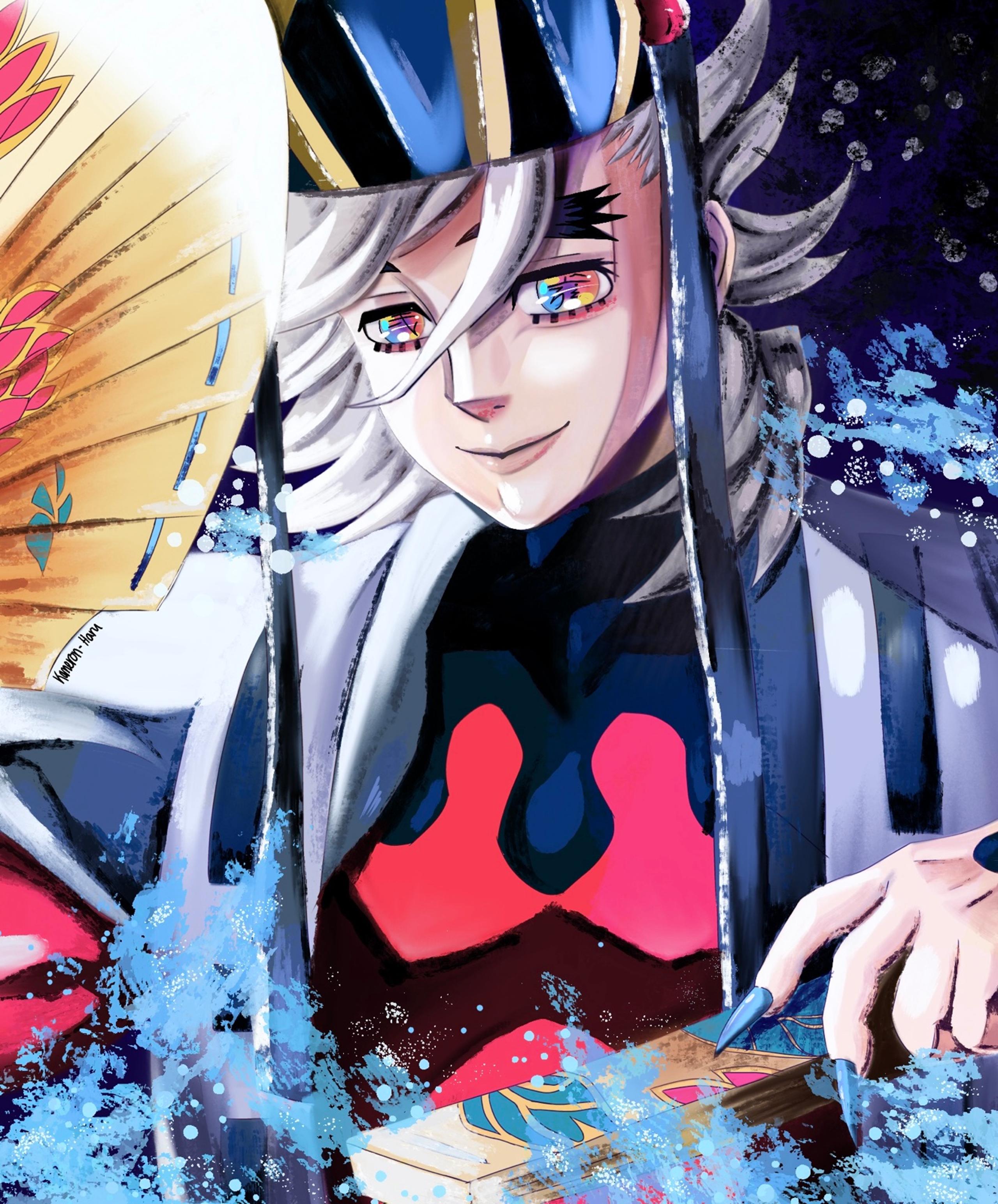 2560x3088 Doma Demon Slayer original drawing Upper moon
