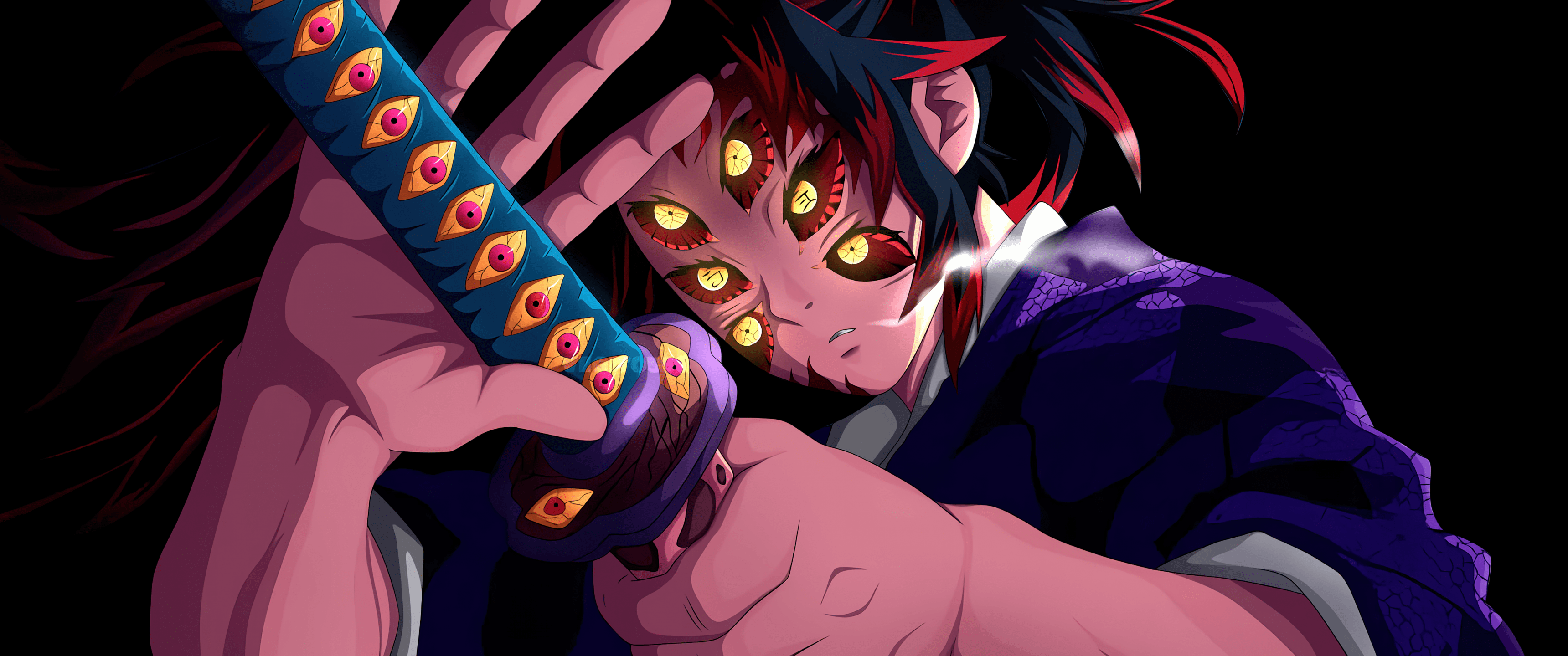 3440x1440 Kokushibo Wallpaper 4K, Demon Slayer: Kimetsu no Yaiba