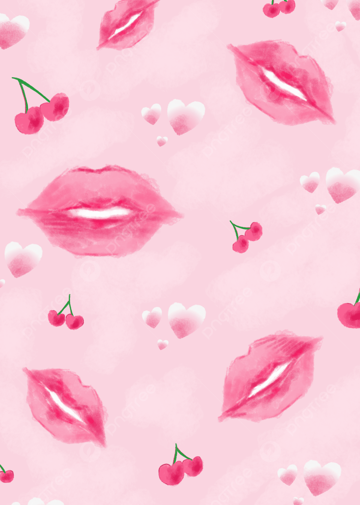 1200x1680 Lips And Love Pinks Background Wallpaper Image For Free Download