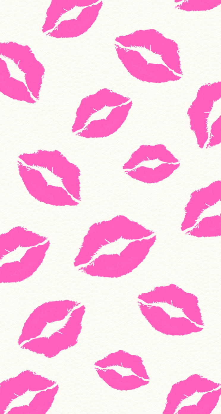 744x1392 Lips Pink Wallpaper