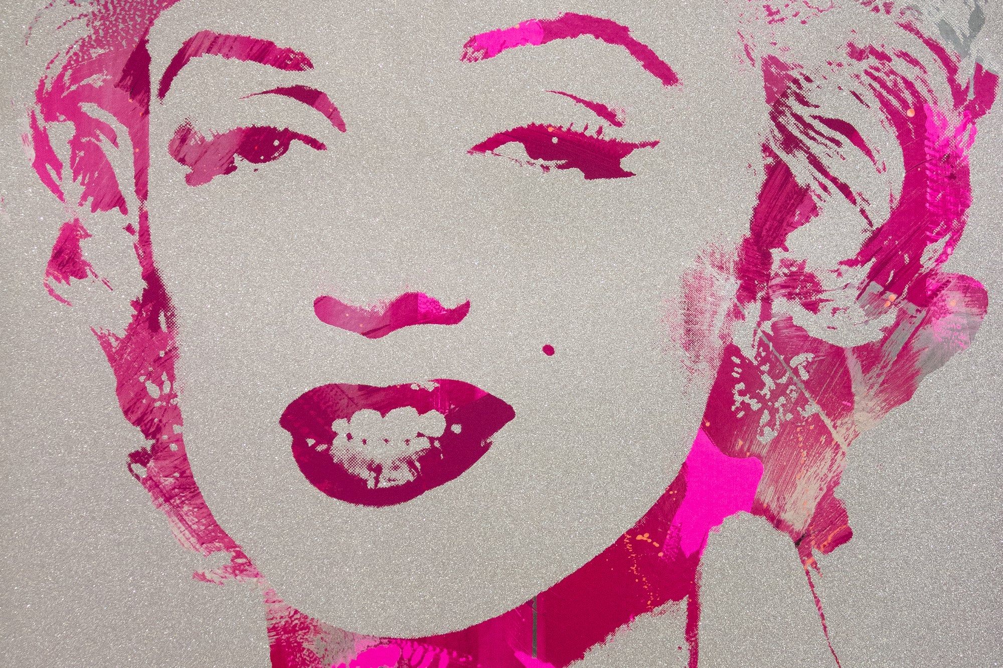 2000x1333 Marilyn Monoprint Dust Hot Pink Chrome Mylar 3277 / Sample