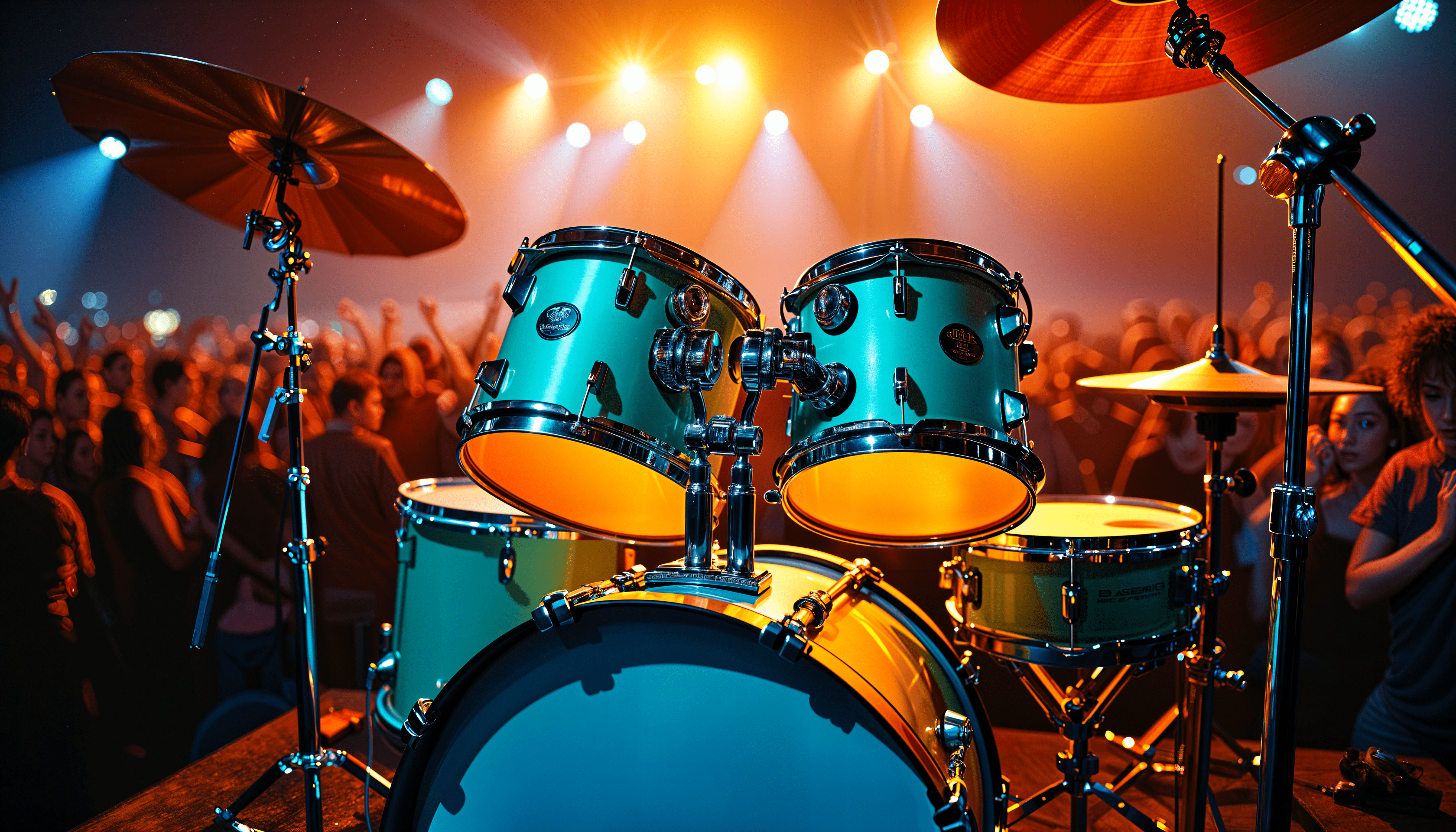 5376x3072 Vibrant Drum Set Ultra HD Wallpaper