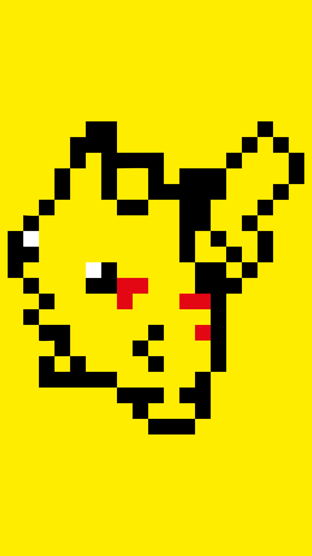 1080x1920 Pikachu Wallpaper 4K, Pixel art, 12K, Yellow background