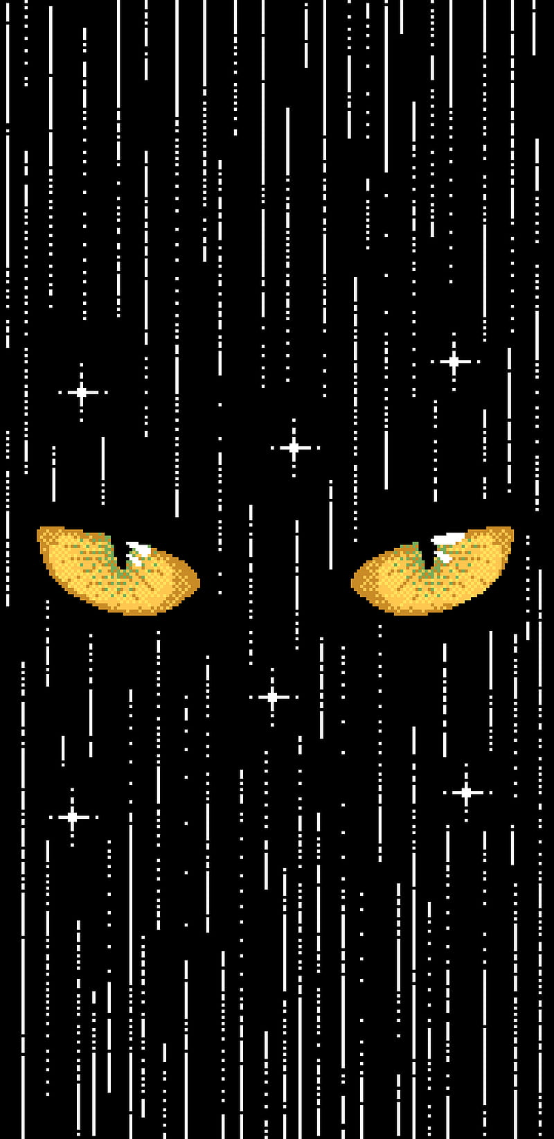 800x1644 Spooky Pixel Cat Eye, atumn, black, cat eyes, eyes, fall, halloween, newyear HD phone wallpaper