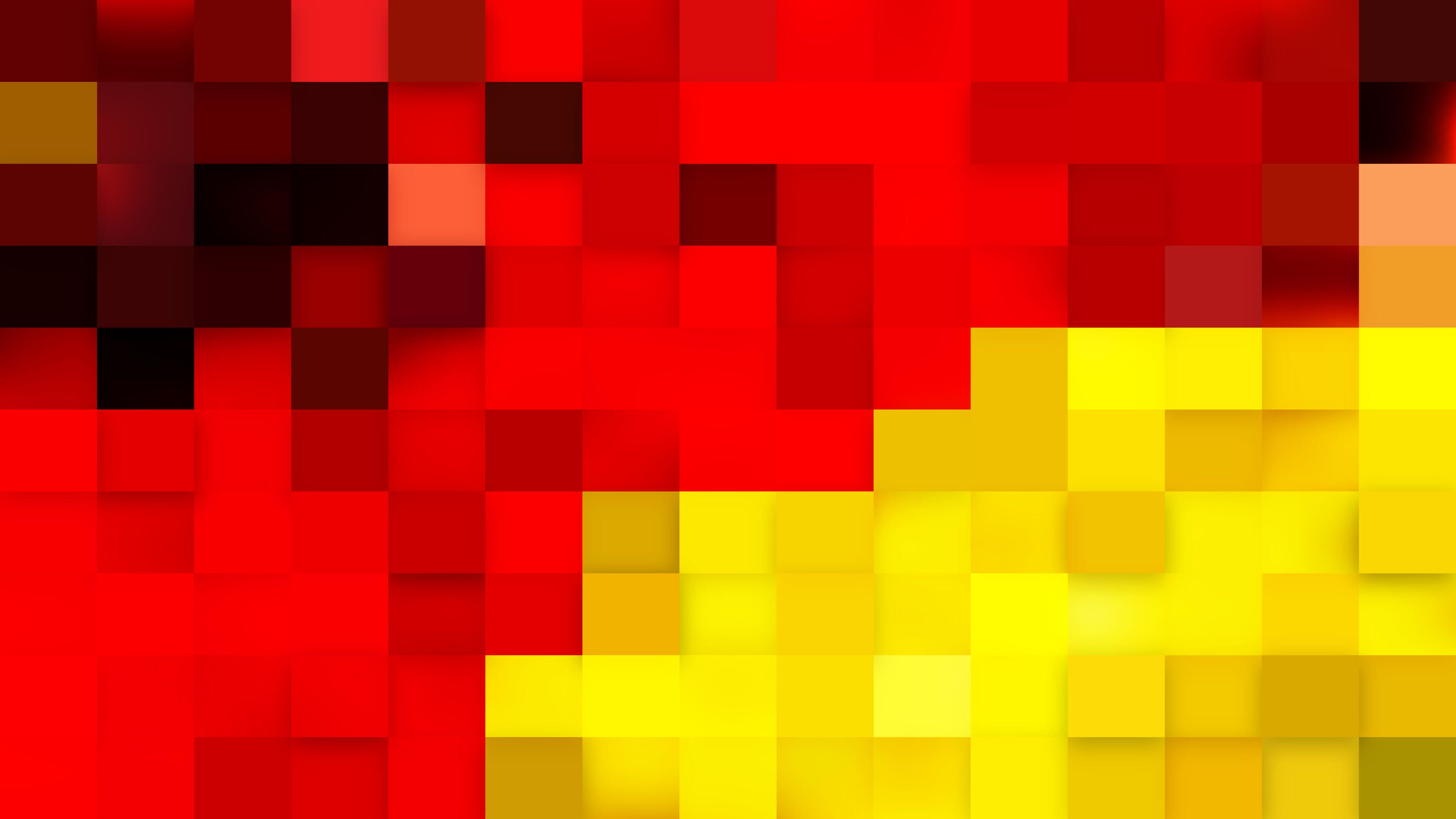 3840x2160 Free Download Red and Yellow Pixel Art Background