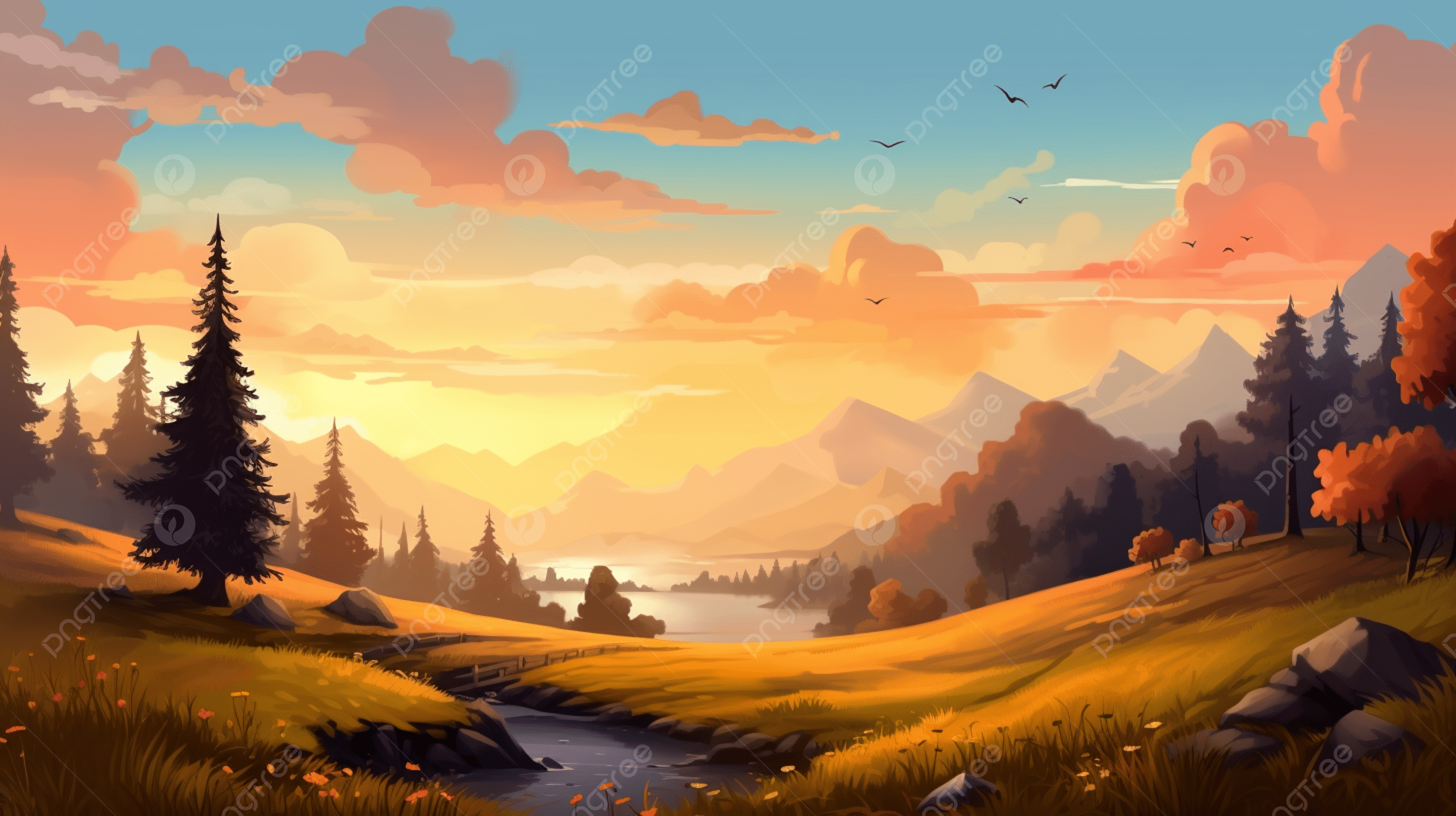 2500x1401 Pixel Art Wallpaper Landscape Hd, Good Background Picture Illustration Background And Wallpaper For Free Download