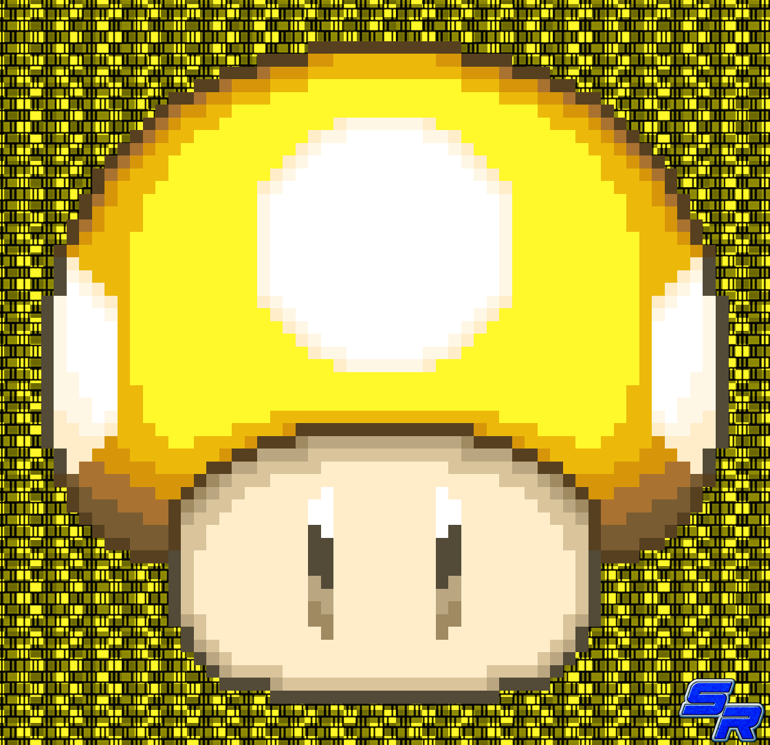 1120x1083 Yellow Mushroom Pixelart