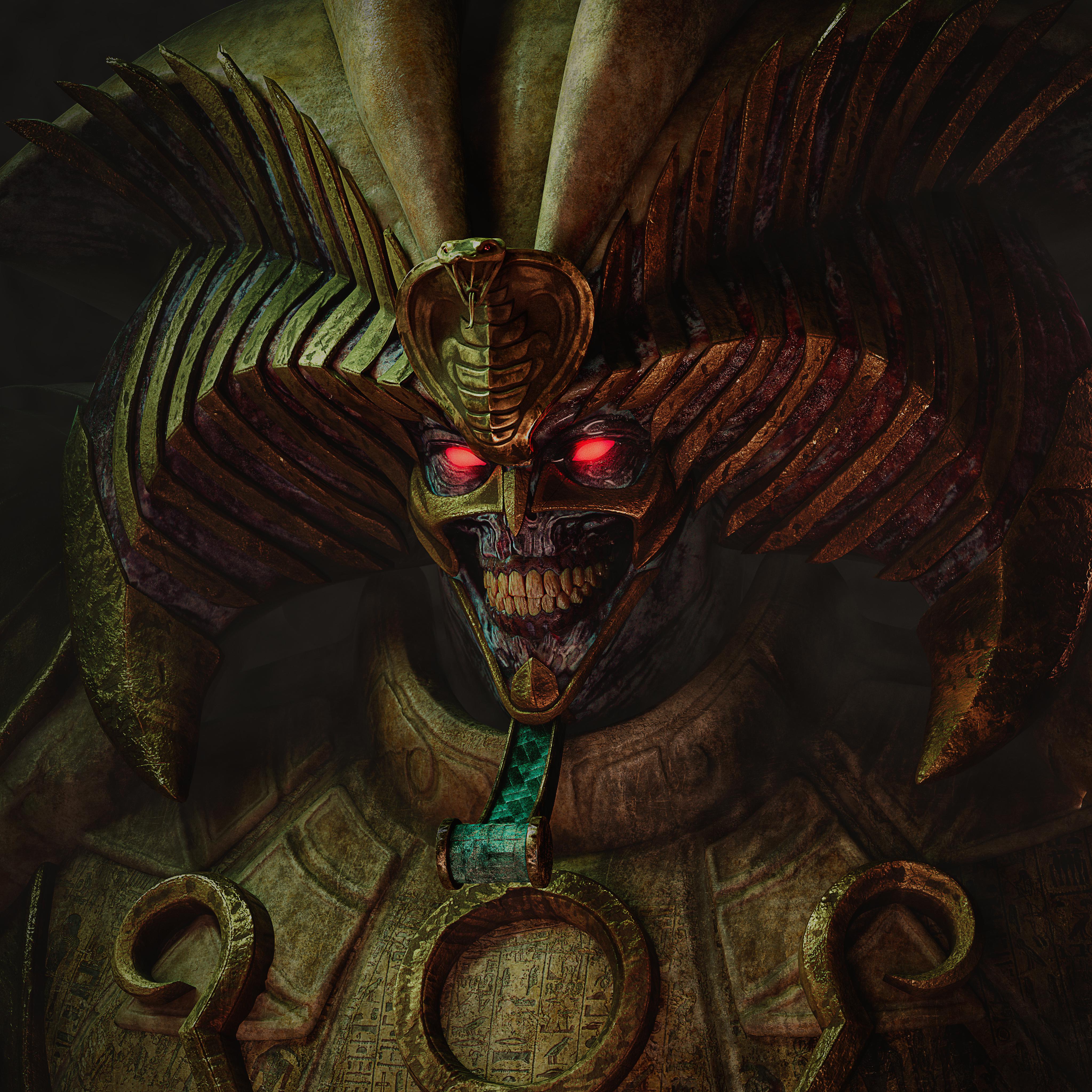 4095x4095 My latest 3D fanart of Exodia the Forbidden One!