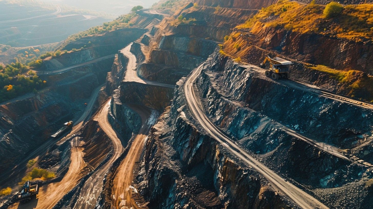 1456x816 Free Open Pit Mine Image, Aerial, Quarry