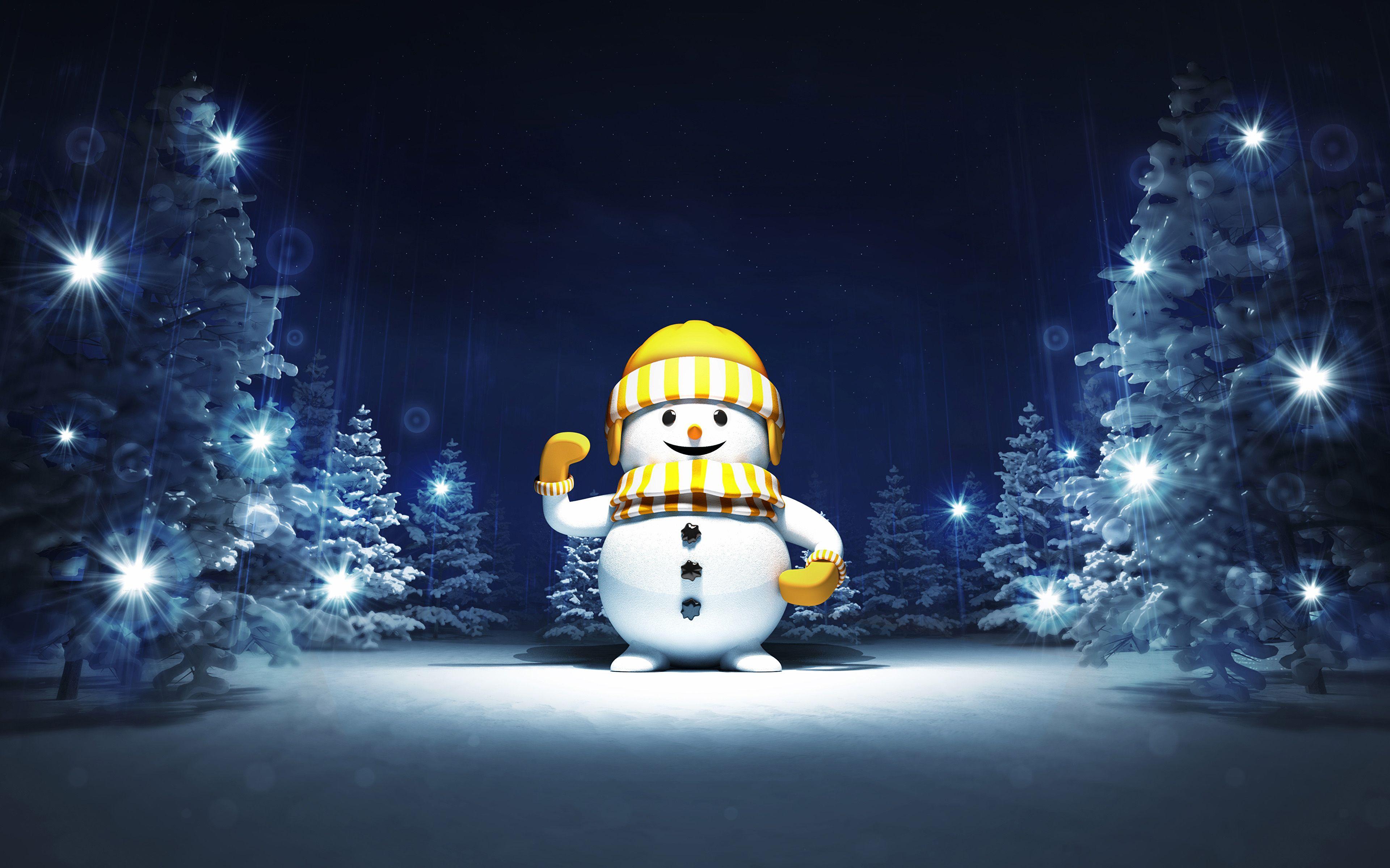 Christmas Snowman Wallpaper 