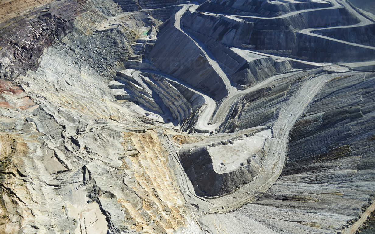 1232x770 USA, Arizona, Aerial view of a working Gold Mine south of Tucson