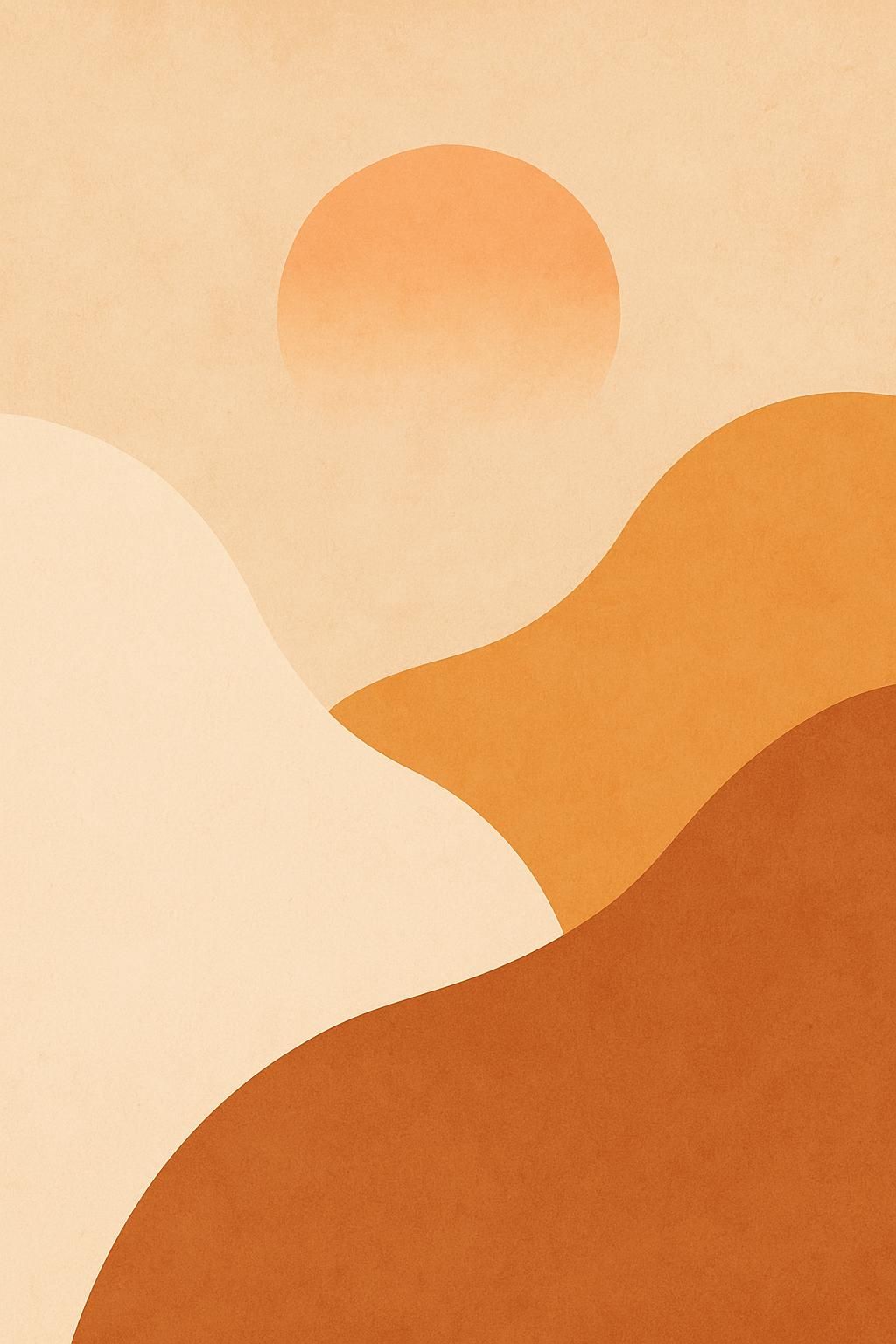1024x1536 Minimal Sunset Abstract Phone Wallpaper
