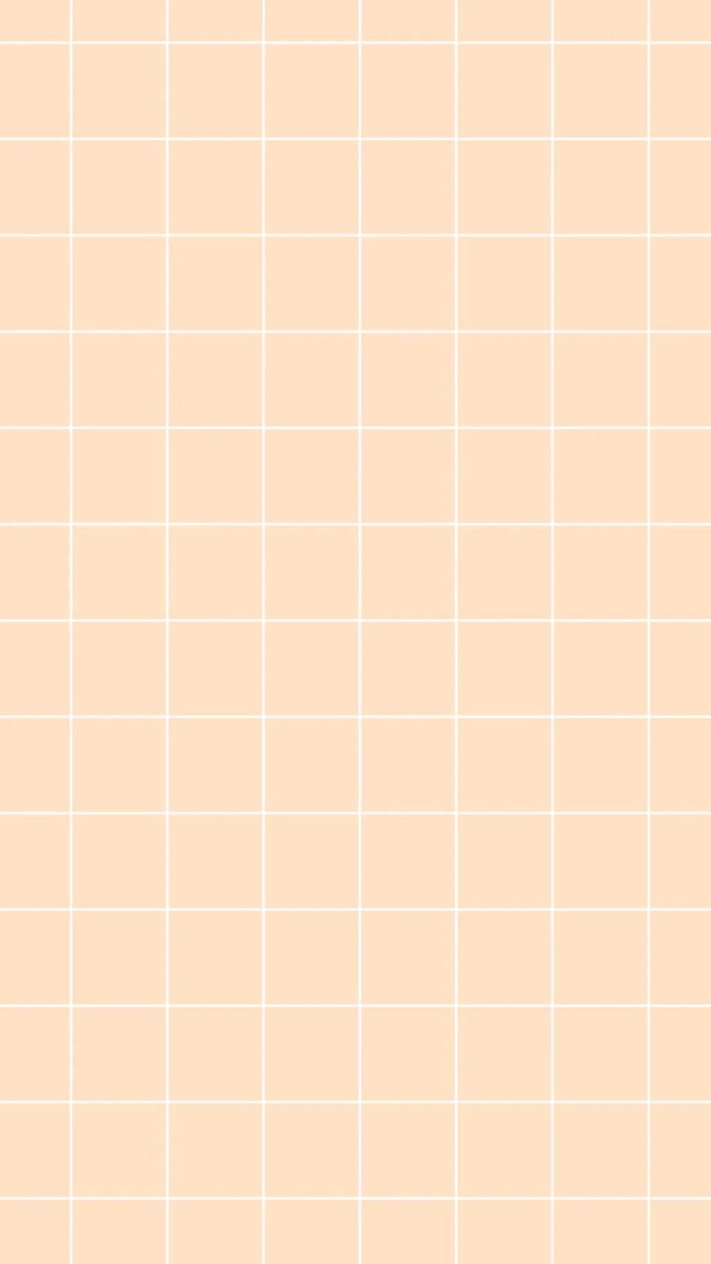 1024x1820 Simple Peach And White Grid Aesthetic Wallpaper