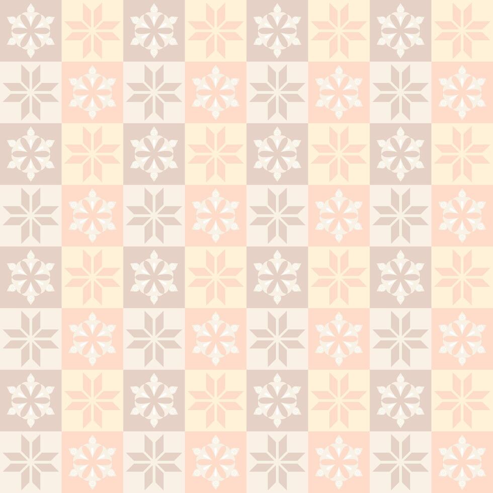 980x980 Geometric Seamless Pattern in Pastel Peach and Beige Palette, Minimalist Scandinavian Style Christmas Background for Textile and Wallpaper Design