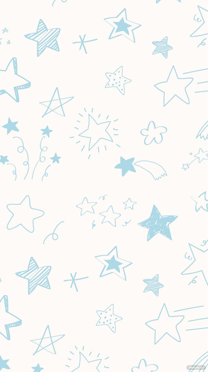 880x1570 Light Blue Stars Background in Illustrator, JPG, SVG, EPS