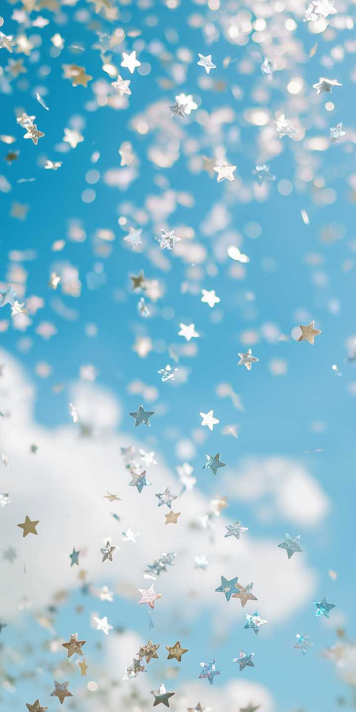 720x1440 Blue Sky and Sparkling Stars Background Wallpaper [79fe8605bb164142a4e3]