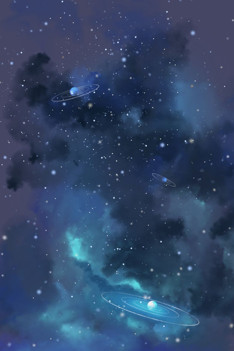800x1199 Starry Sky Light Blue Minimalist Background Background. PSD Free Download