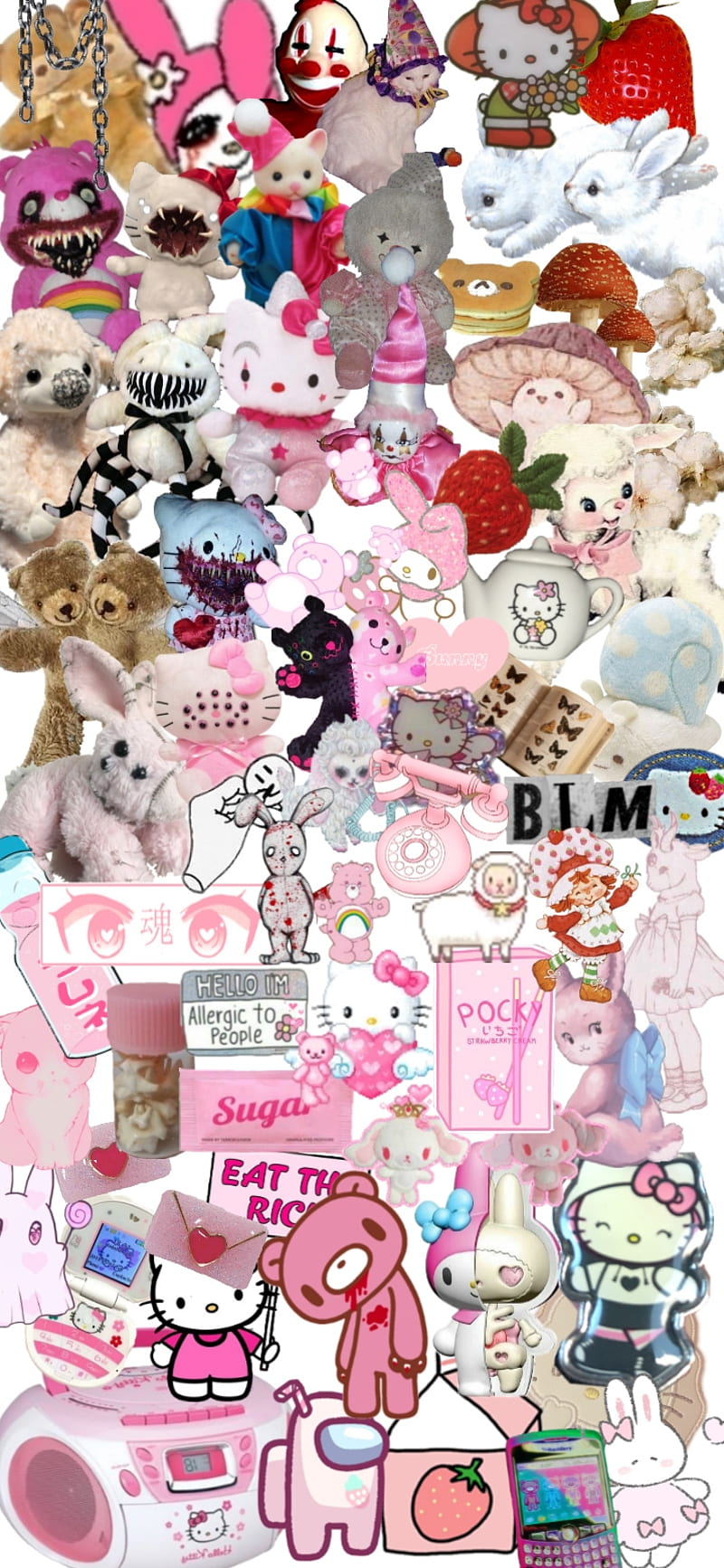 800x1733 Kawaii cottagecore, creepy, cute, pastel goth, yamikawaii, HD phone wallpaper
