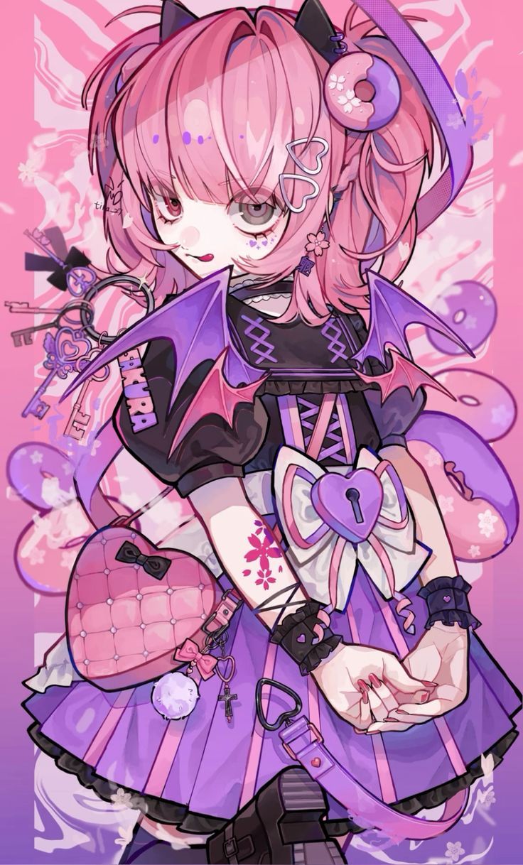 736x1218 tira_27. Yami kawaii wallpaper, Pastel goth art style, Yami kawaii characters