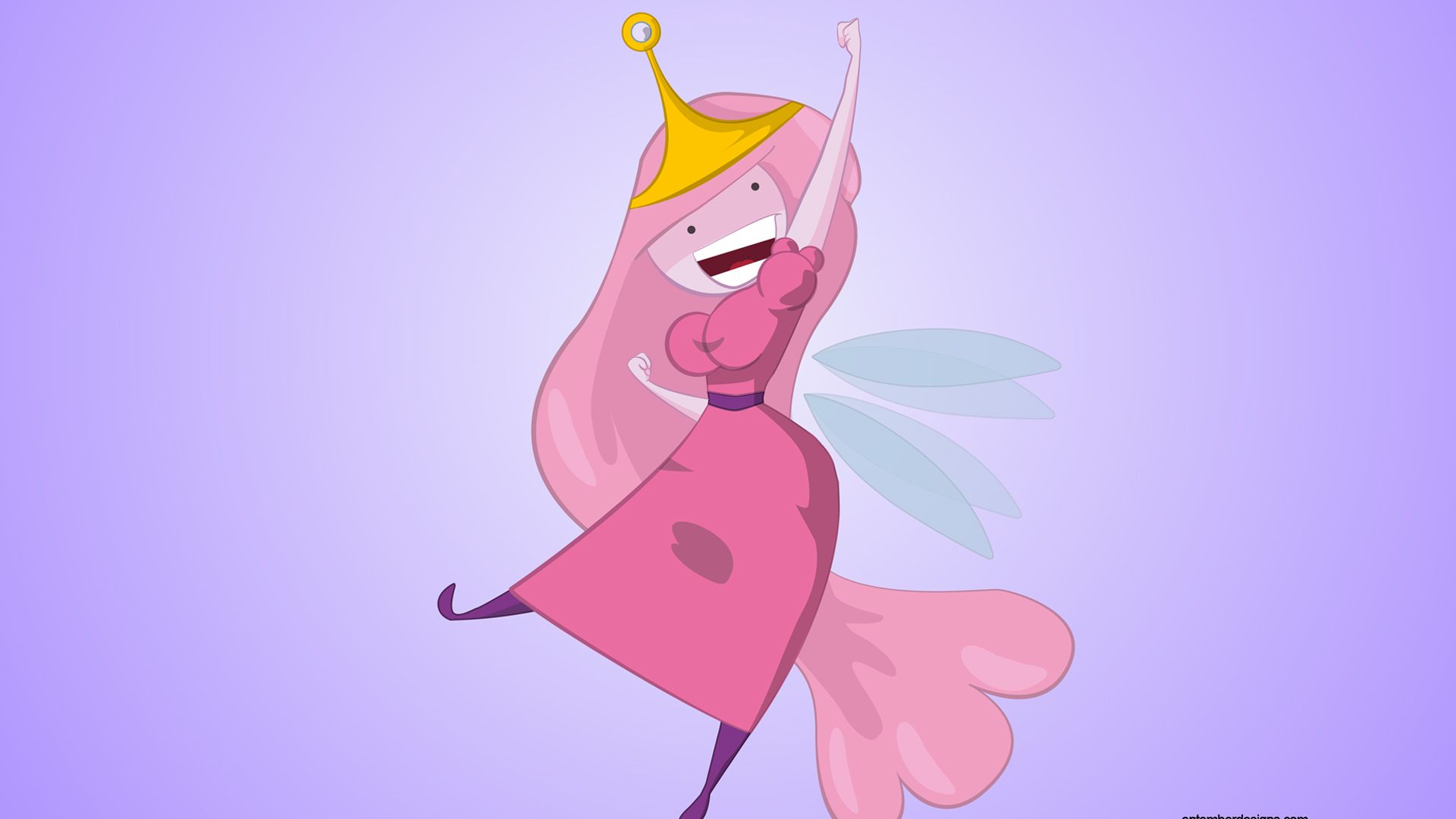 1920x1080 Princess Bubblegum In Pink Dress HD Adventure Time Wallpaper