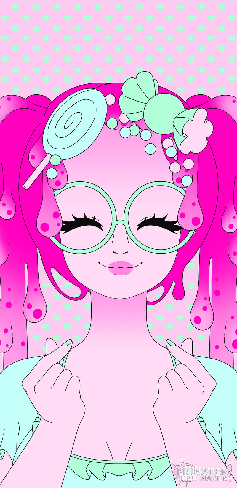 800x1644 Princess Bubblegumm, adventure time, bows, candy, candy kingdom, cute, corazones, HD phone wallpaper