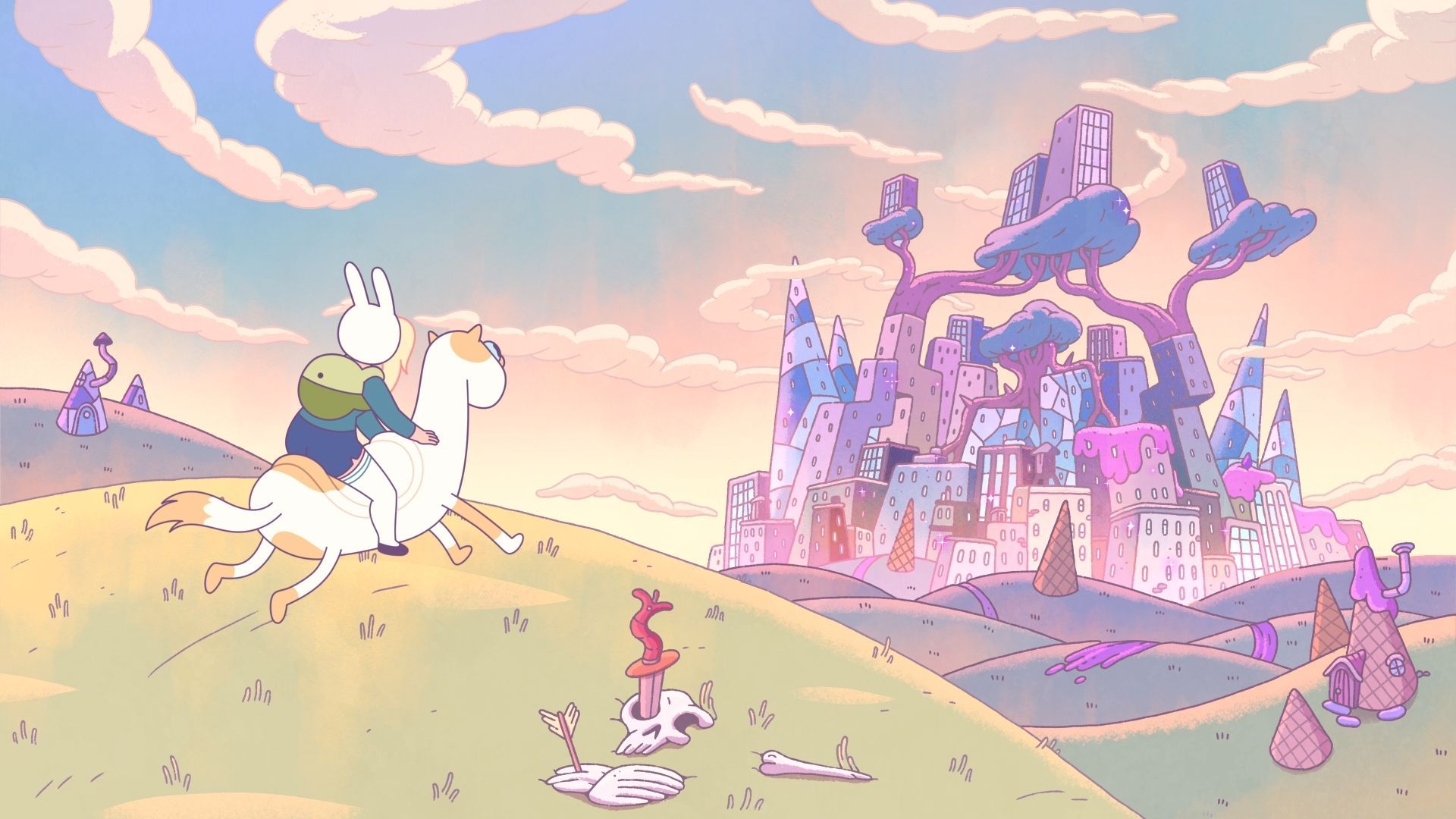 1920x1080 Fionna and Cake is Adventure Time for depressed adults