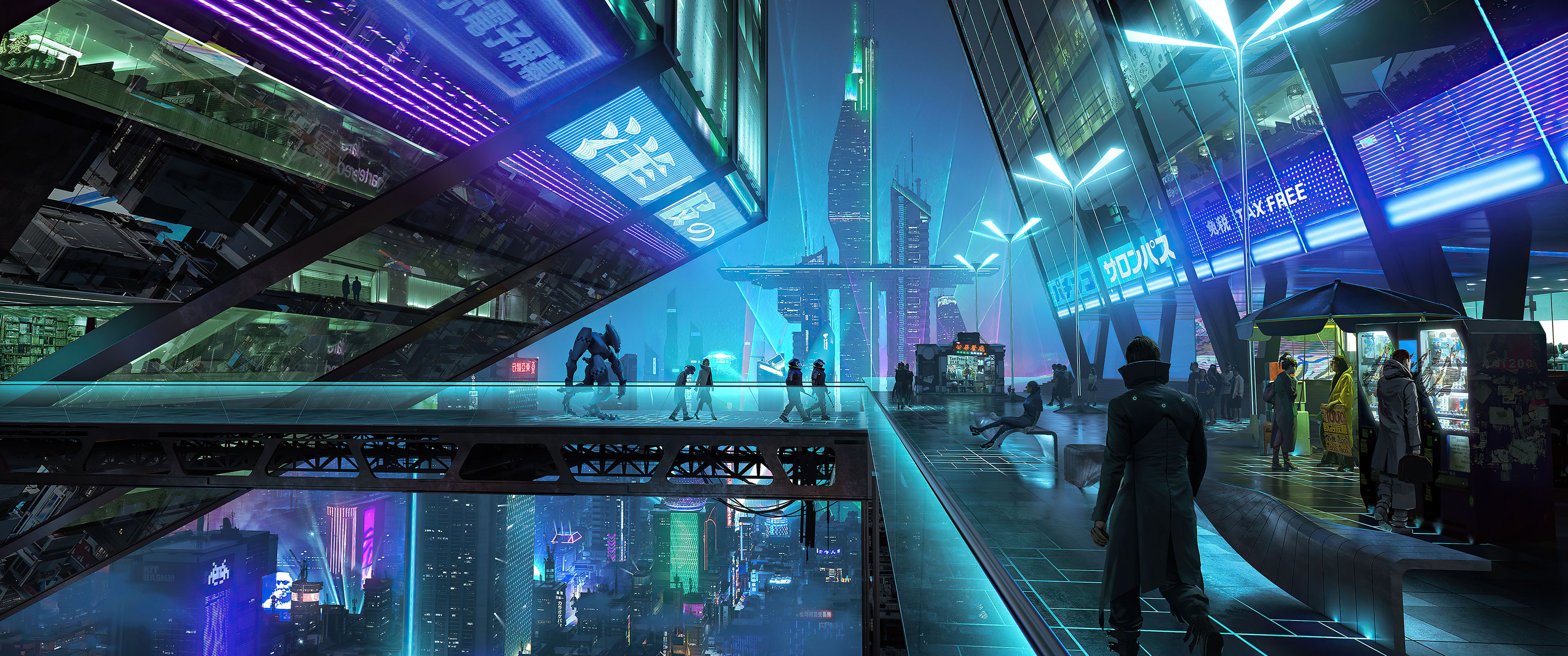 3440x1440 Neon City Night 4k UltraWide Quad HD 1440P , HD 4k Wallpaper , Image, Background, Photos and Picture