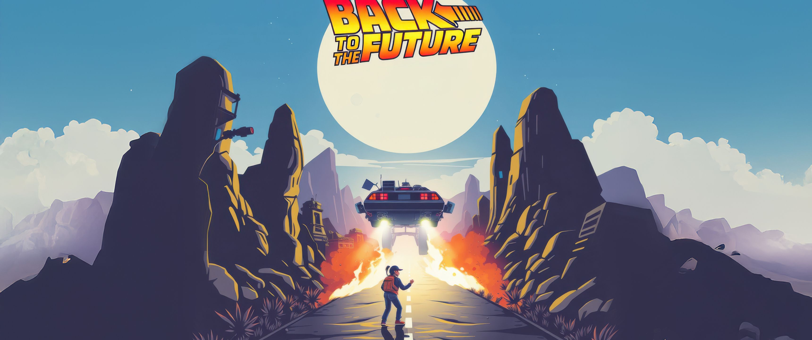 3440x1440 Back To The Future Artwork UltraWide Quad HD 1440P , HD 4k Wallpaper, Image, Background, Photos and Picture