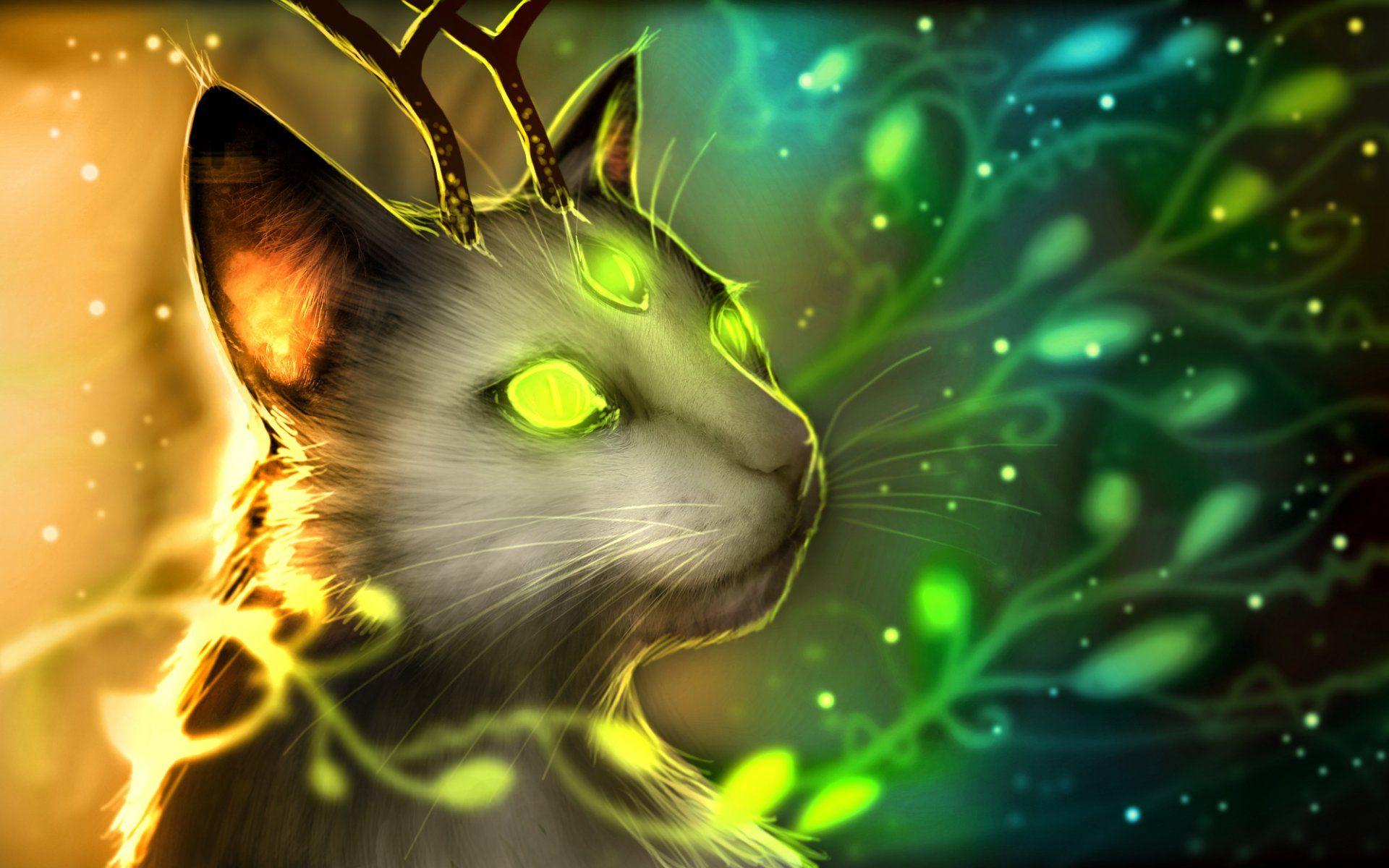 1920x1200 Fantasy Cat HD Wallpaper For Desktop, Laptop and Mobile
