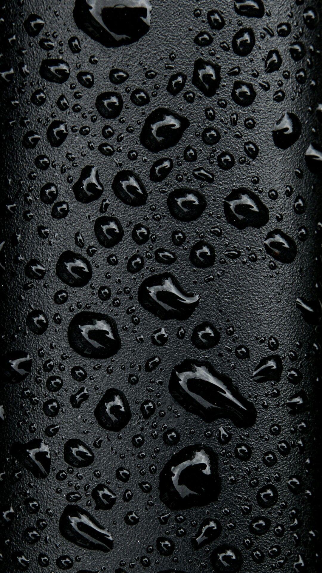 1080x1920 iphone x wallpaper 4k zedge New Black Water Droplets Wallpaper