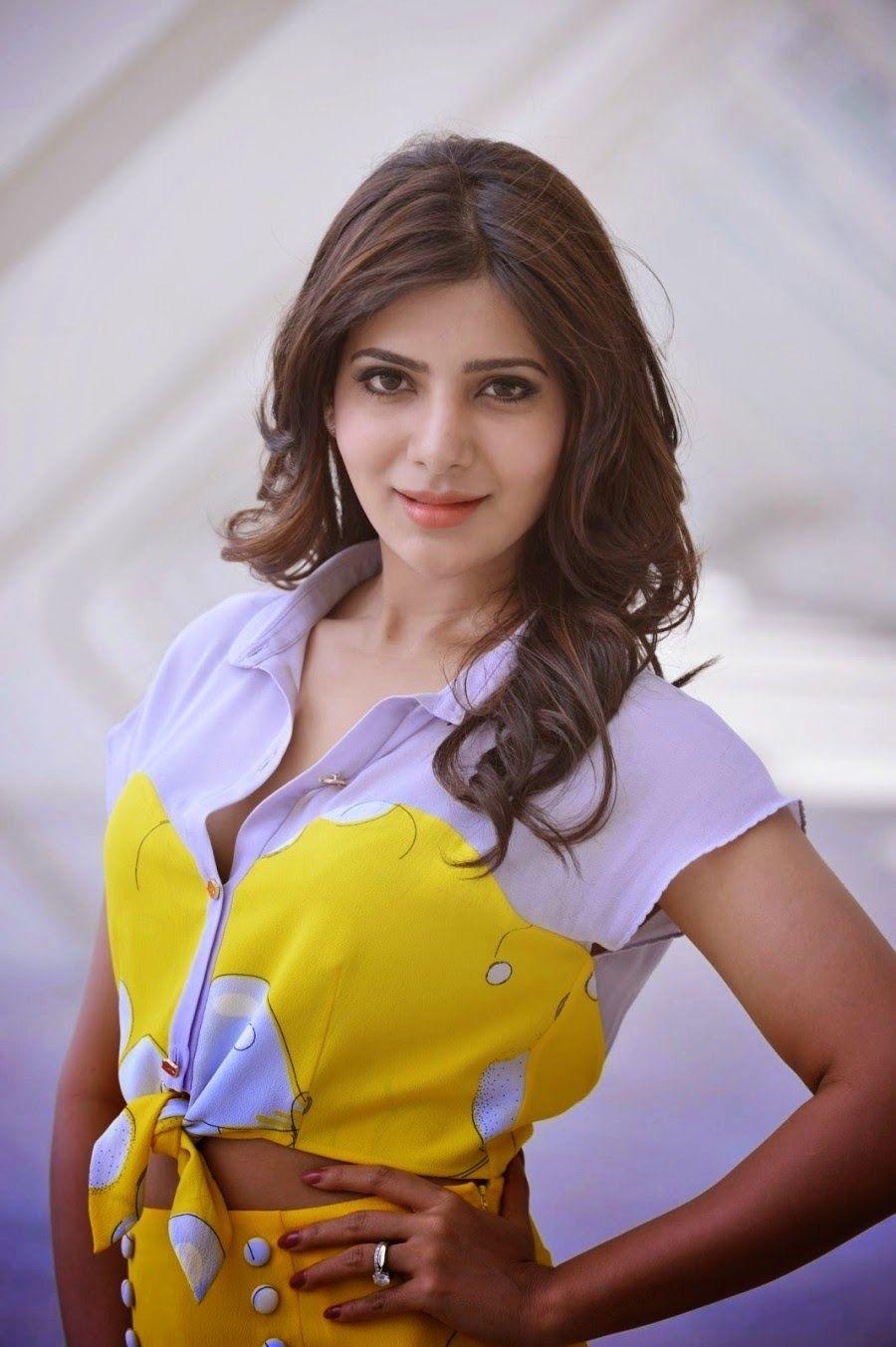 900x1353 HOT WALLPAPERS, MOVIE STILLS, NEW TRAILERS: Samantha Cute HD Wallpaper Photo Stills in Yellow Dress No Watermark