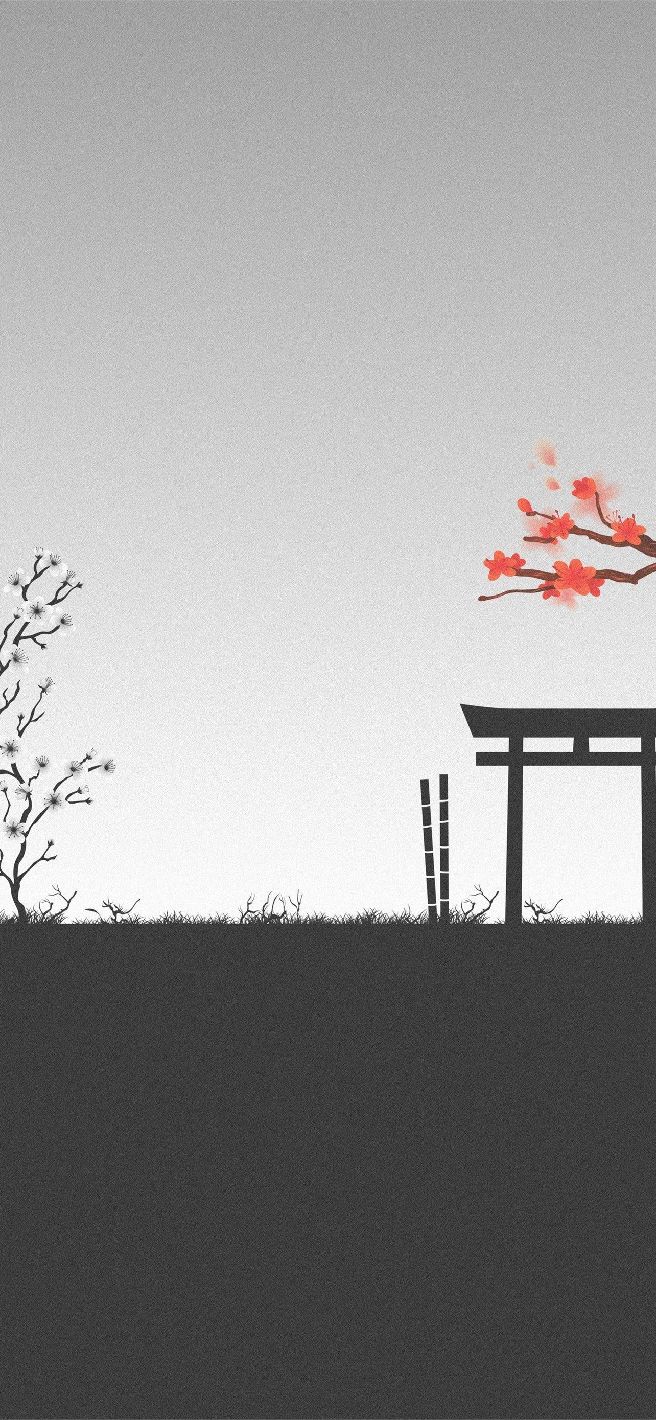 1284x2778 torii gate iPhone Wallpaper Free Download