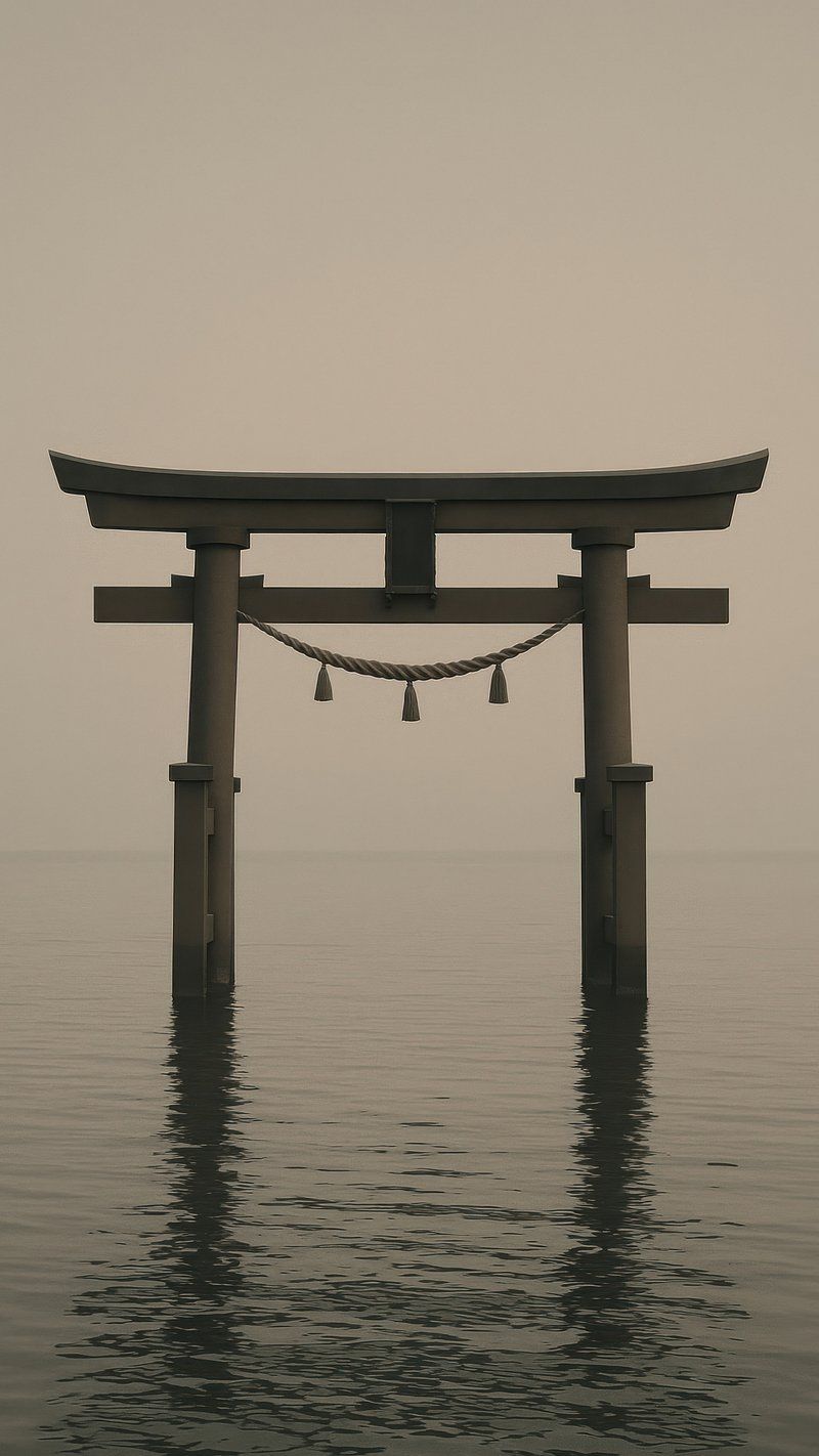 800x1422 Vintage Torii gate wallpaper mobile. Free Photo Illustration