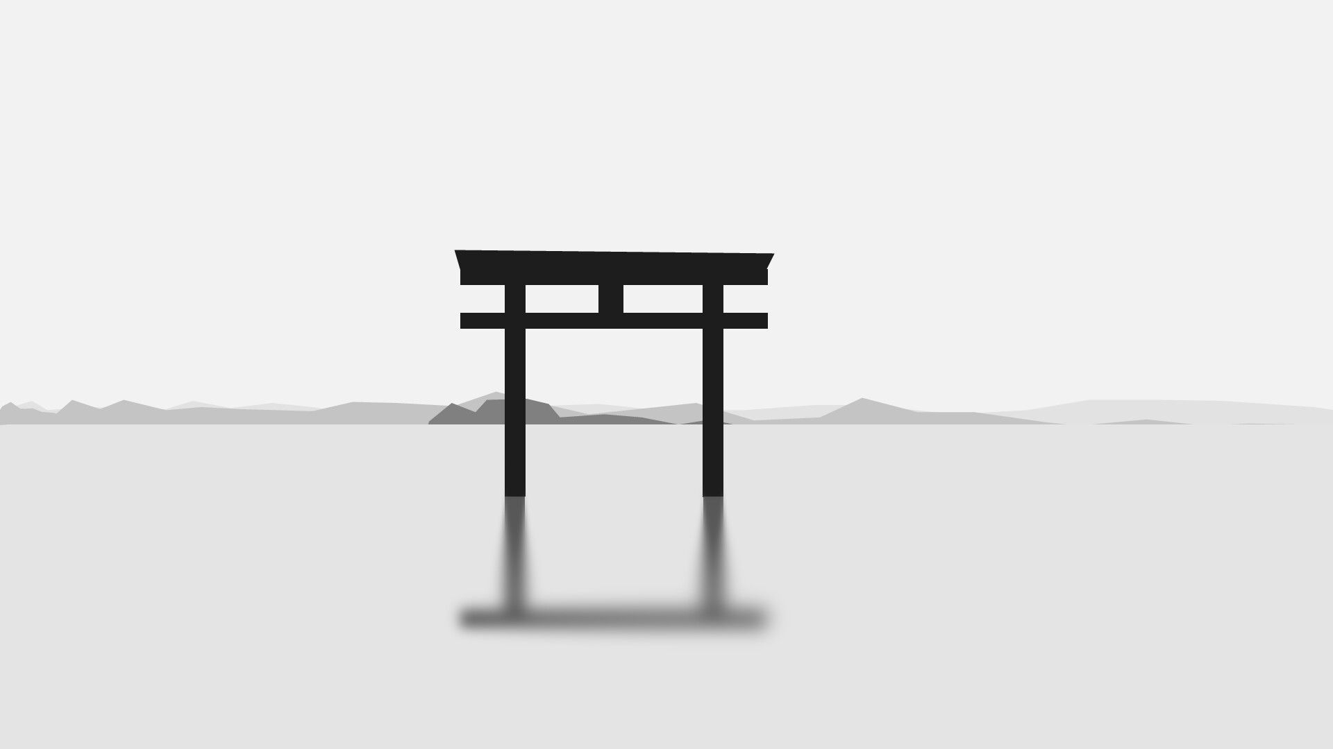 1920x1080 Torii Gate Minimalist Art Study