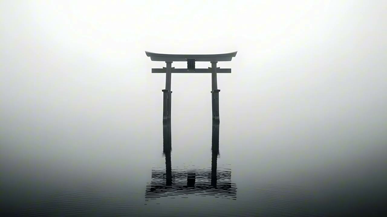 1280x720 Black and White Torii GateK Ultra HD Wallpaper & Screensaver