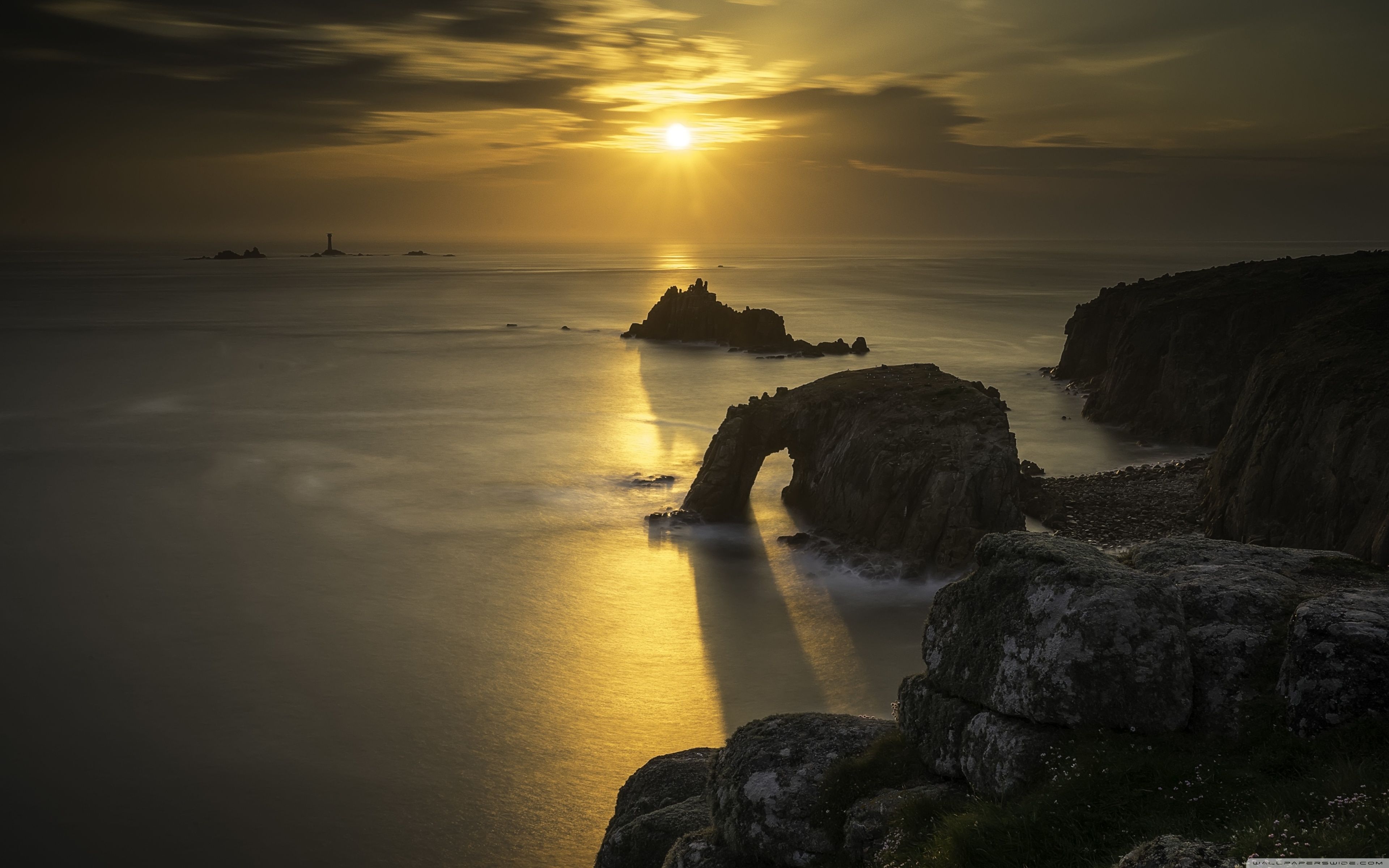 3840x2400 Lands End Landmark Cornwall Coastal View 4K UHD Wallpaper for UltraHD Desktop and TV : Widescreen and UltraWide Display : Smartphone and Tablet Devices