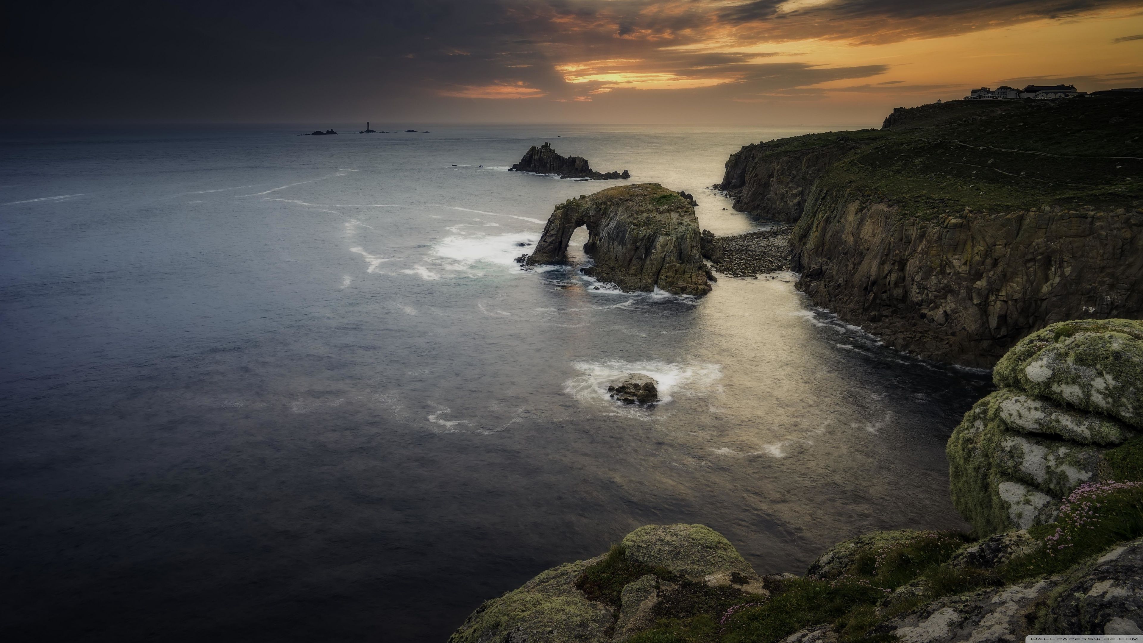 3840x2160 Land's End Landmark Attraction, Cornwall, Scenery 4K UHD Wallpaper for UltraHD Desktop and TV : Widescreen and UltraWide Display : Smartphone and Tablet Devices