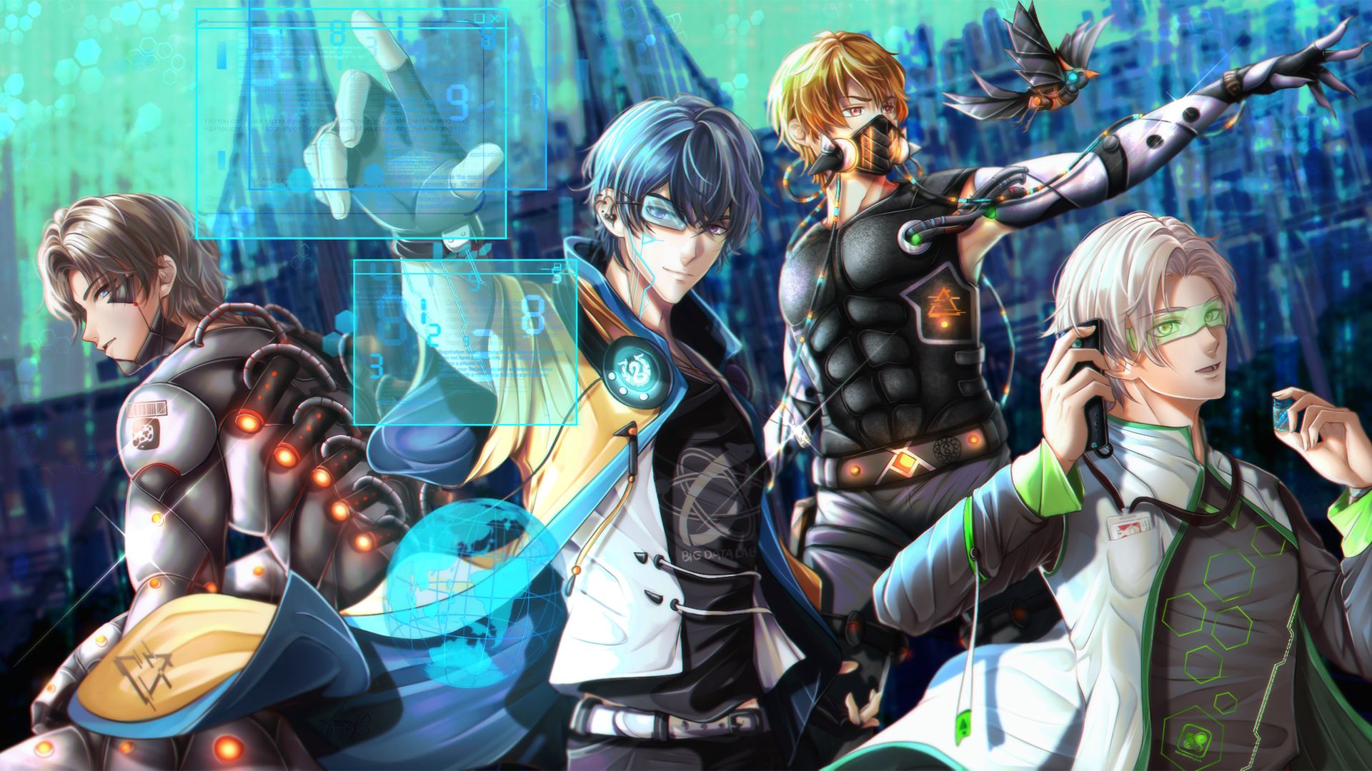 1920x1080 Vyn Richter, Marius von Hagen, Artem Wing, Luke Pearce HD Tears of Themis Wallpaper