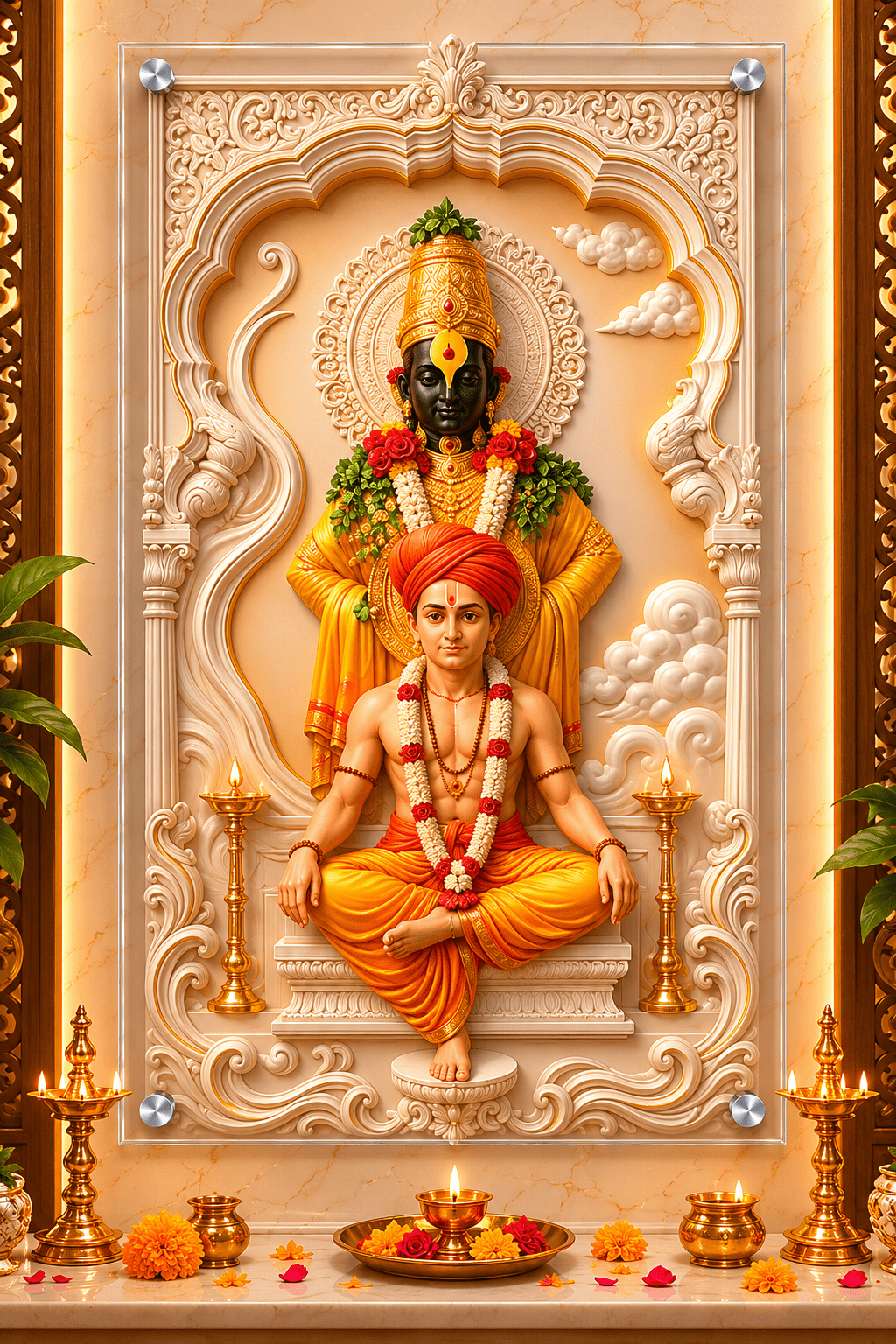 1024x1536 Vitthal Mauli Ashirwad: Sant Dnyaneshwar Maharaj 3D Relief Temple Port