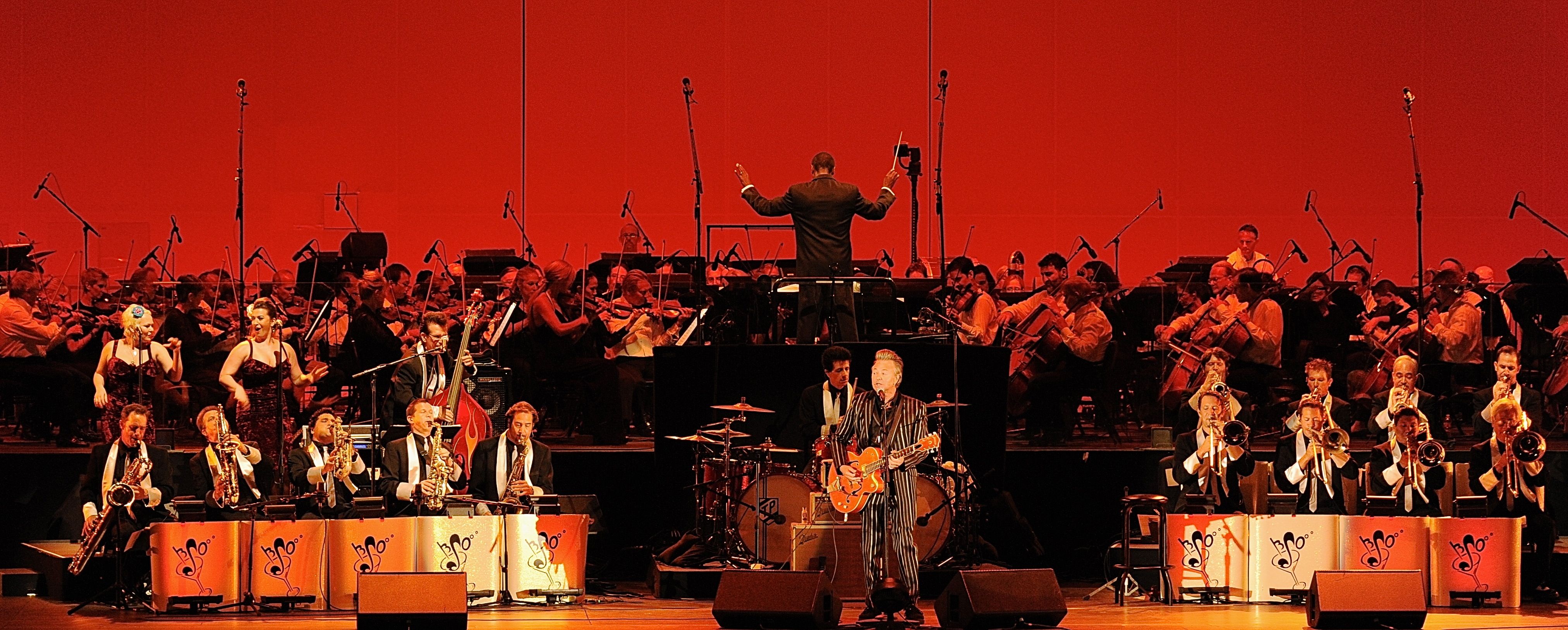 4049x1627 Live Music: The Brian Setzer Orchestra and the Hollywood Bowl Orchestra at the Hollywood Bowl