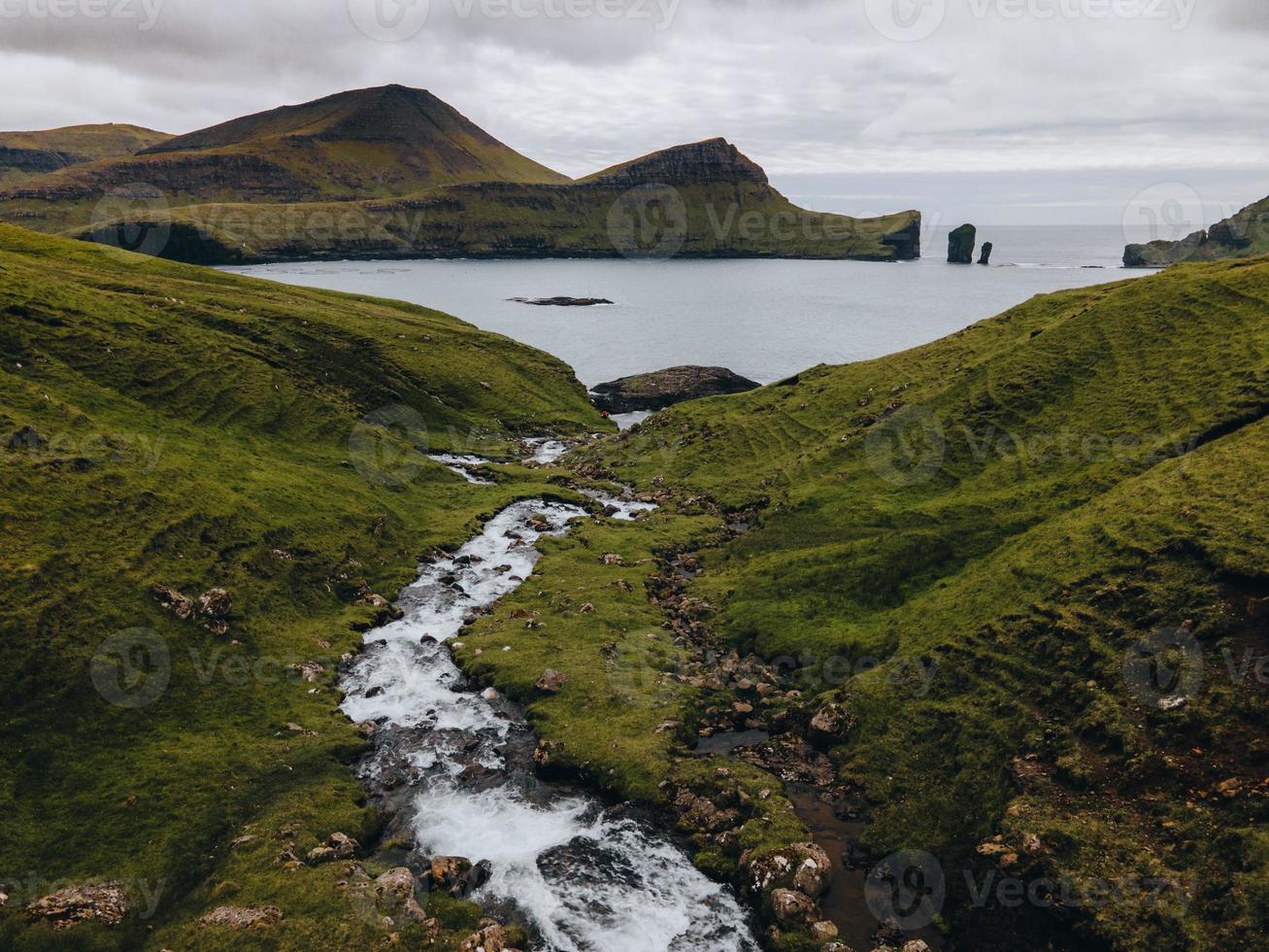 1307x980 Skardsafossur Waterfall on Vagar in Faroe Islands