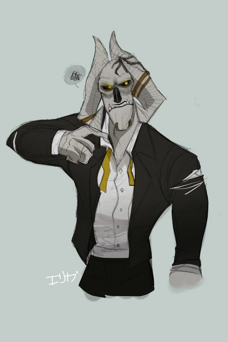 736x1104 Angor Rot wearing a suit, this portrays as well as it would be if he wore one, torn and sloppy, and with style!
