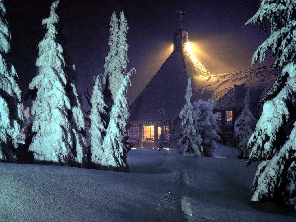 1024x768 Wide wallpaper: Snow Time Umbrella Snowing Winter Free
