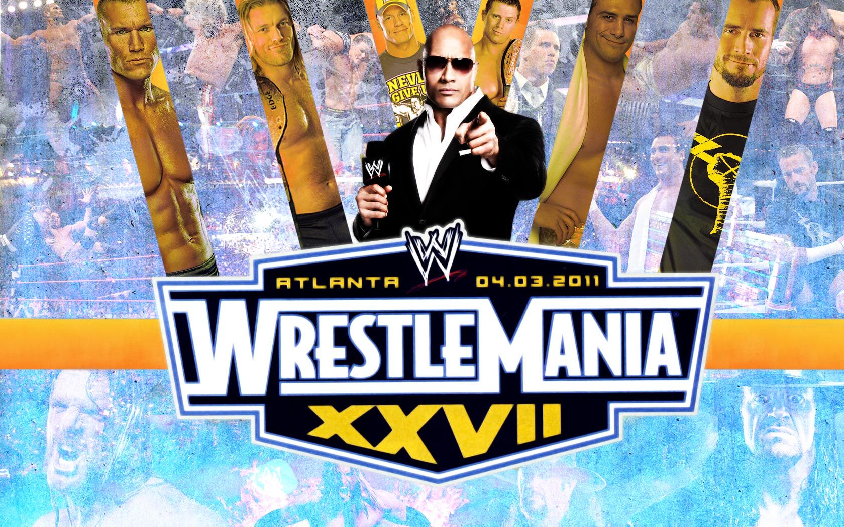 1680x1050 WrestleMania XXVII HD Wallpaper: A Celebration of WWE Sportsx1050