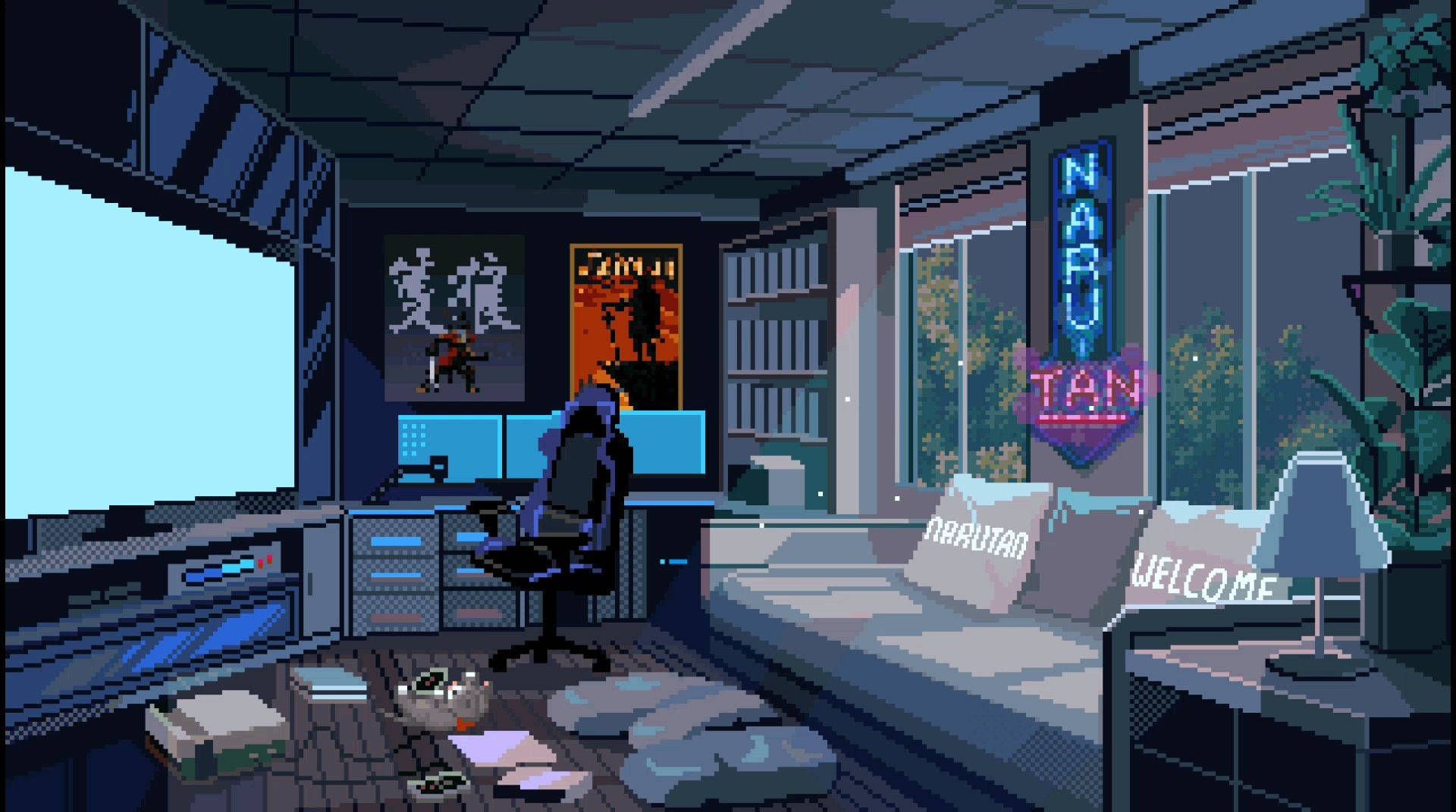 1920x1072 Pixel Room Wallpaper